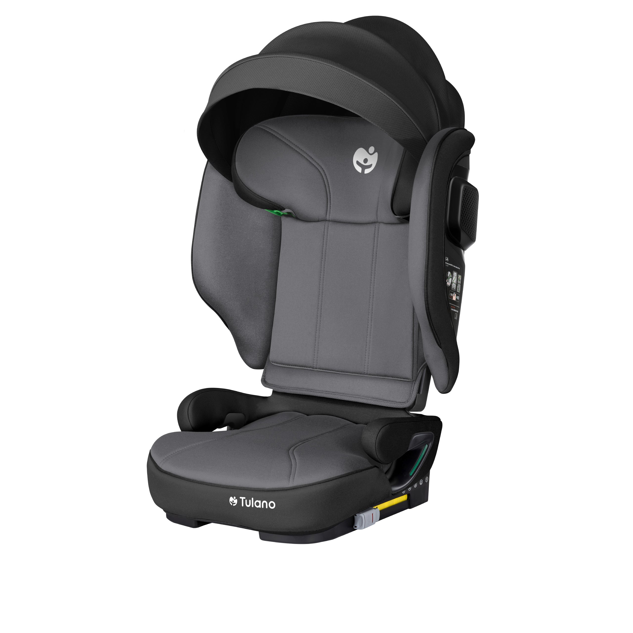 Seggiolino auto per bambini da 100 a 150 cm Tulano Joy 55 Black-Grey I-Size