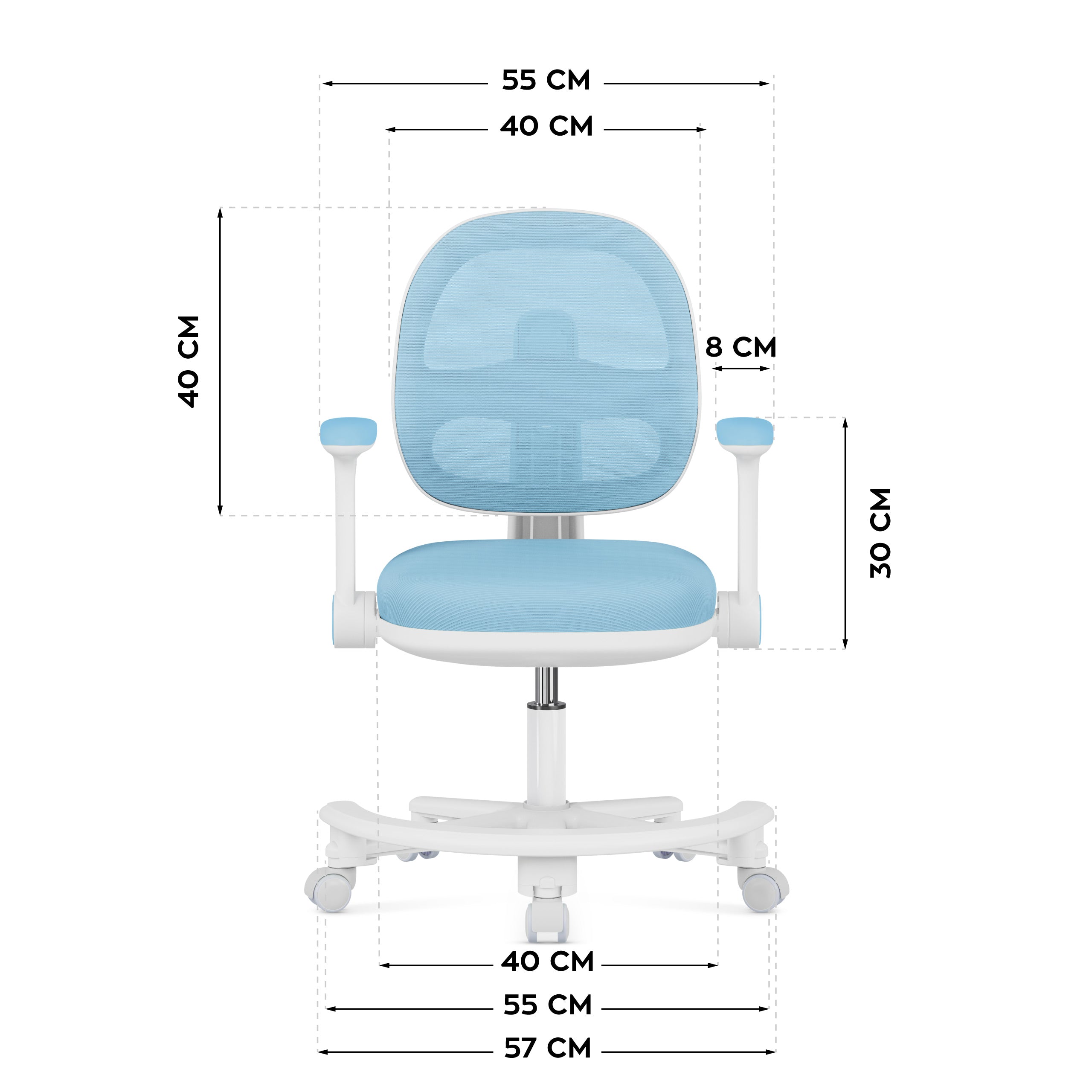Sedia da scrivania ergonomica per bambini Mark Adler Junior 3.6 Blue