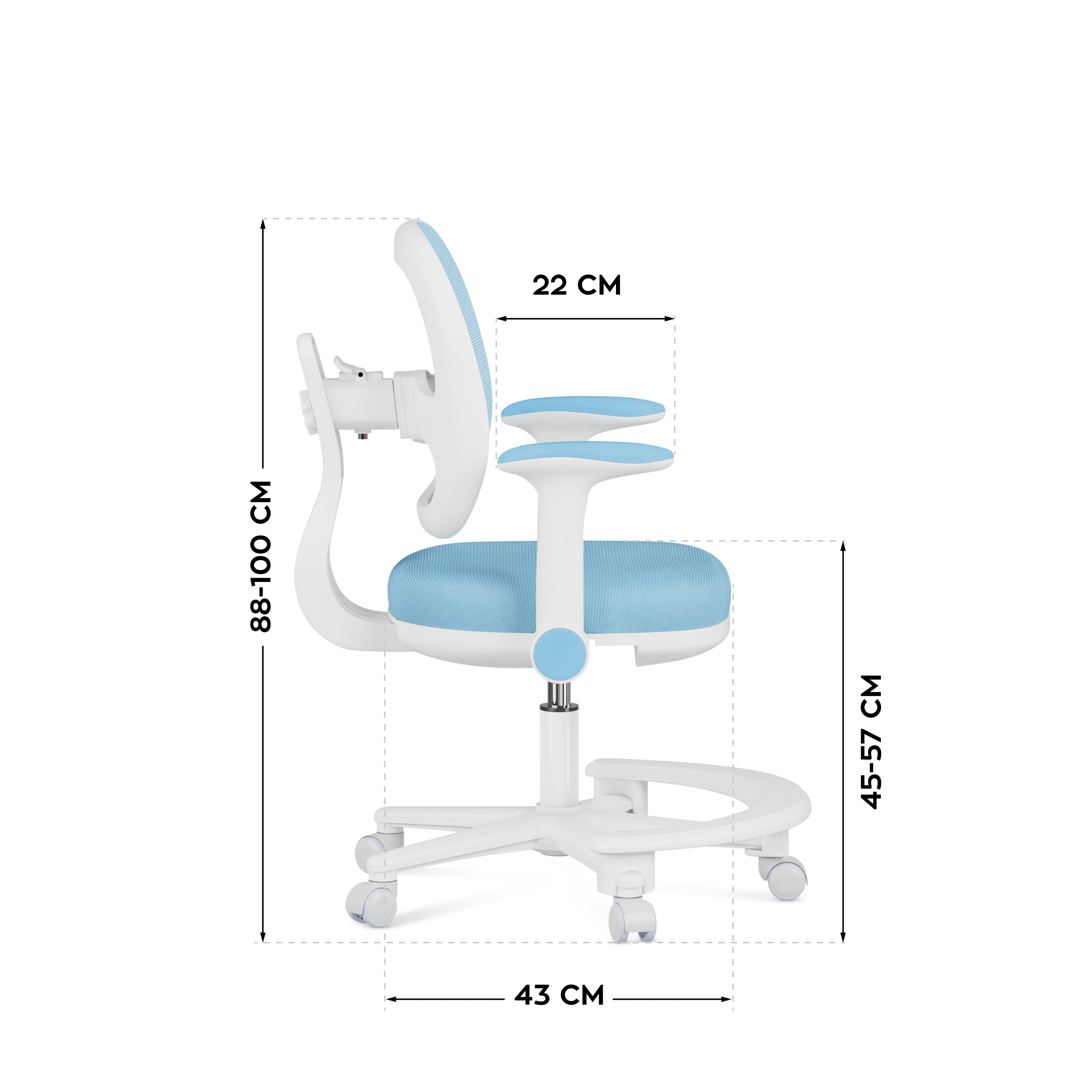 Sedia da scrivania ergonomica per bambini Mark Adler Junior 3.6 Blue