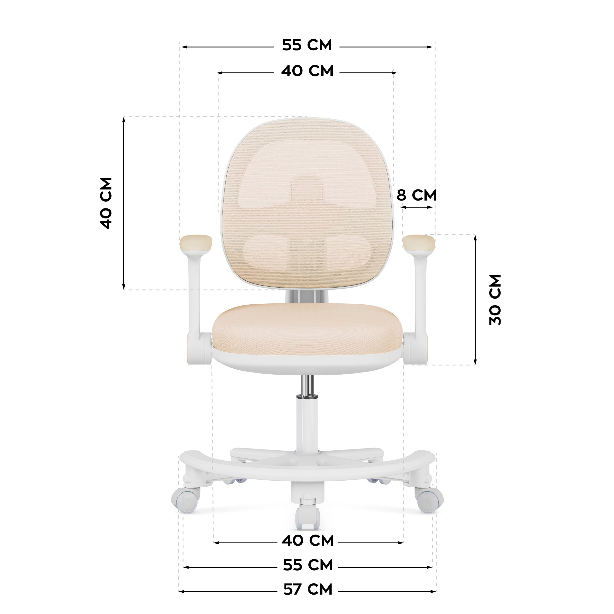 OUTLET Sedia da scrivania ergonomica per bambini Mark Adler Junior 3.6 Beige