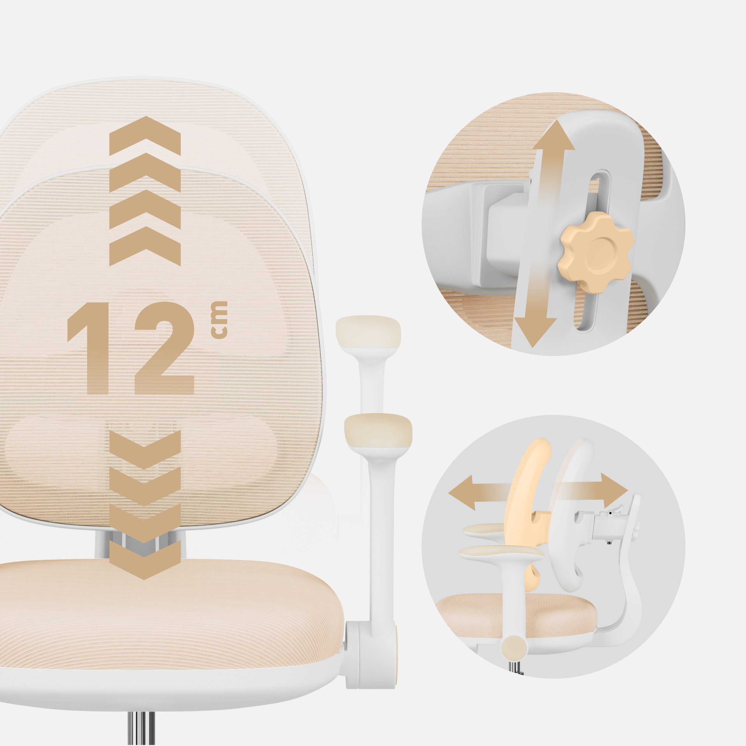 OUTLET Sedia da scrivania ergonomica per bambini Mark Adler Junior 3.6 Beige