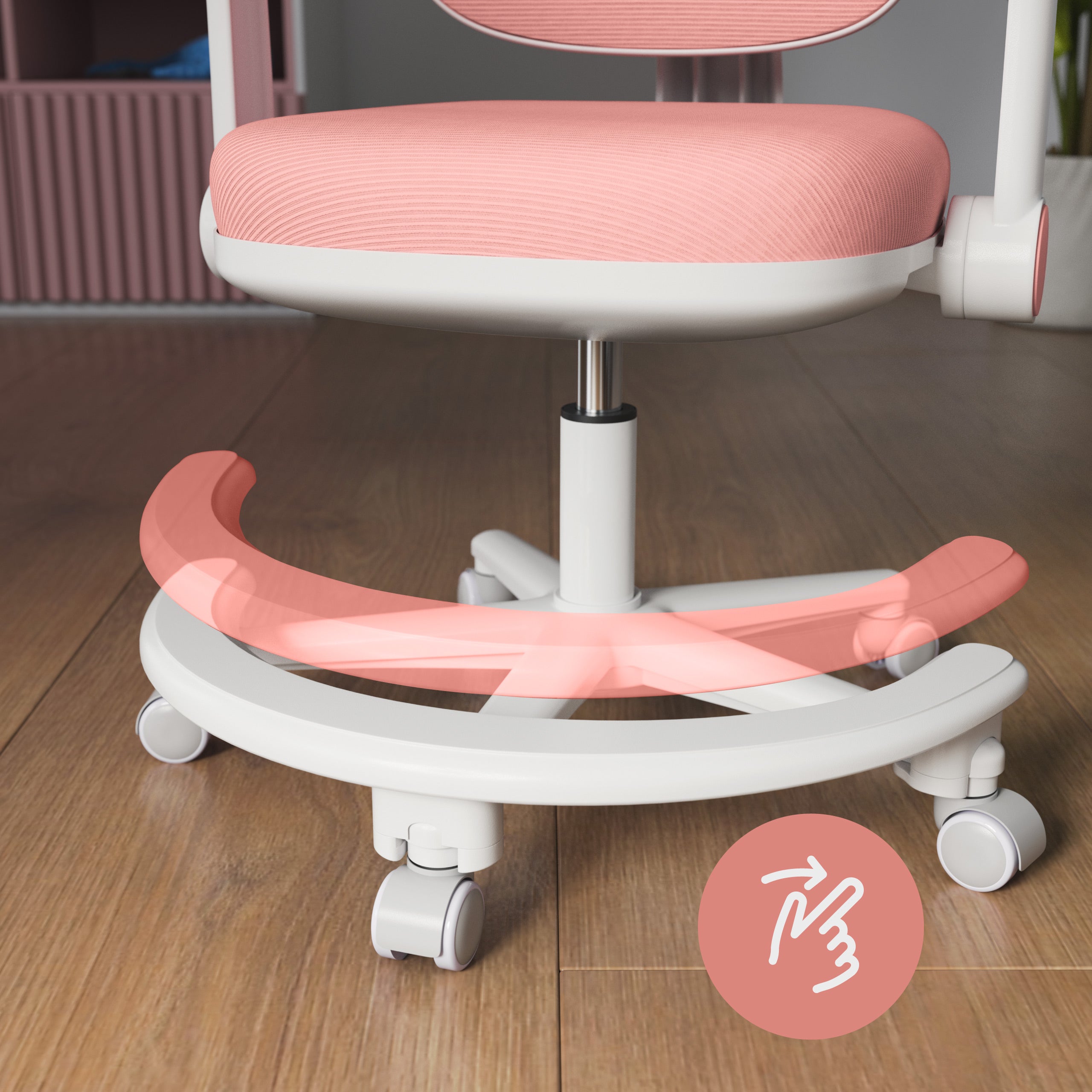 Poltrona da scrivania ergonomica per bambini Mark Adler Junior 3.6 Pink