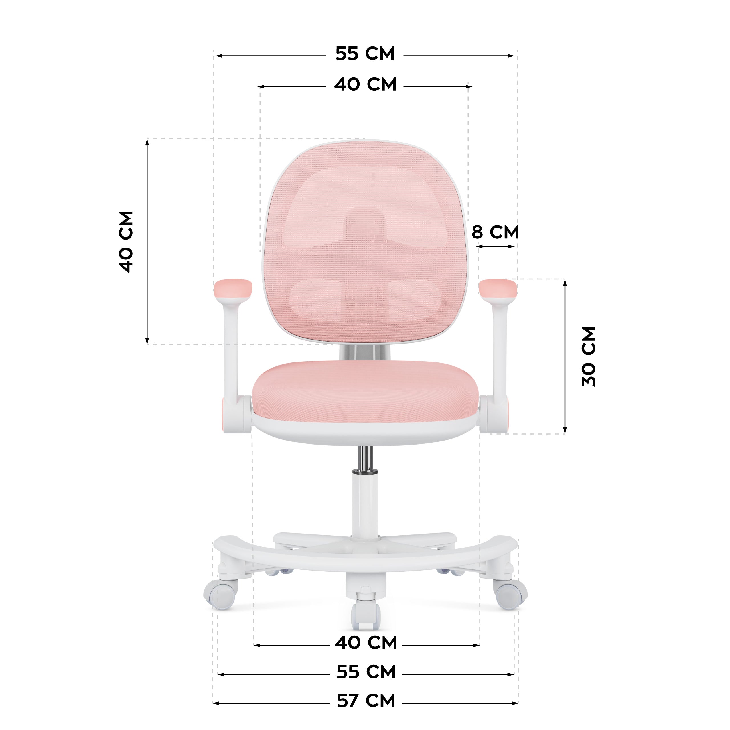 Poltrona da scrivania ergonomica per bambini Mark Adler Junior 3.6 Pink