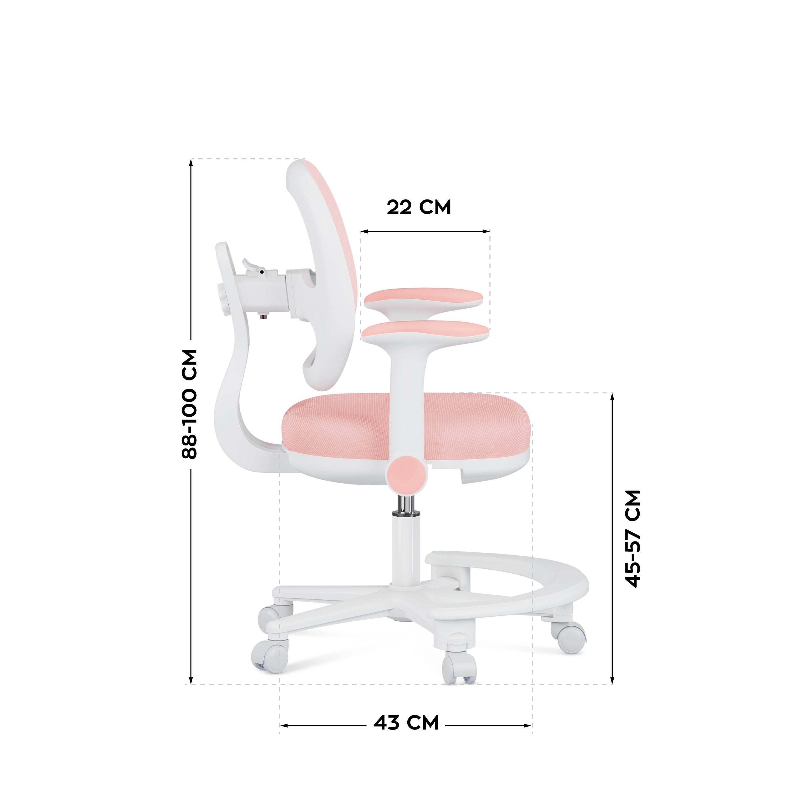 Poltrona da scrivania ergonomica per bambini Mark Adler Junior 3.6 Pink