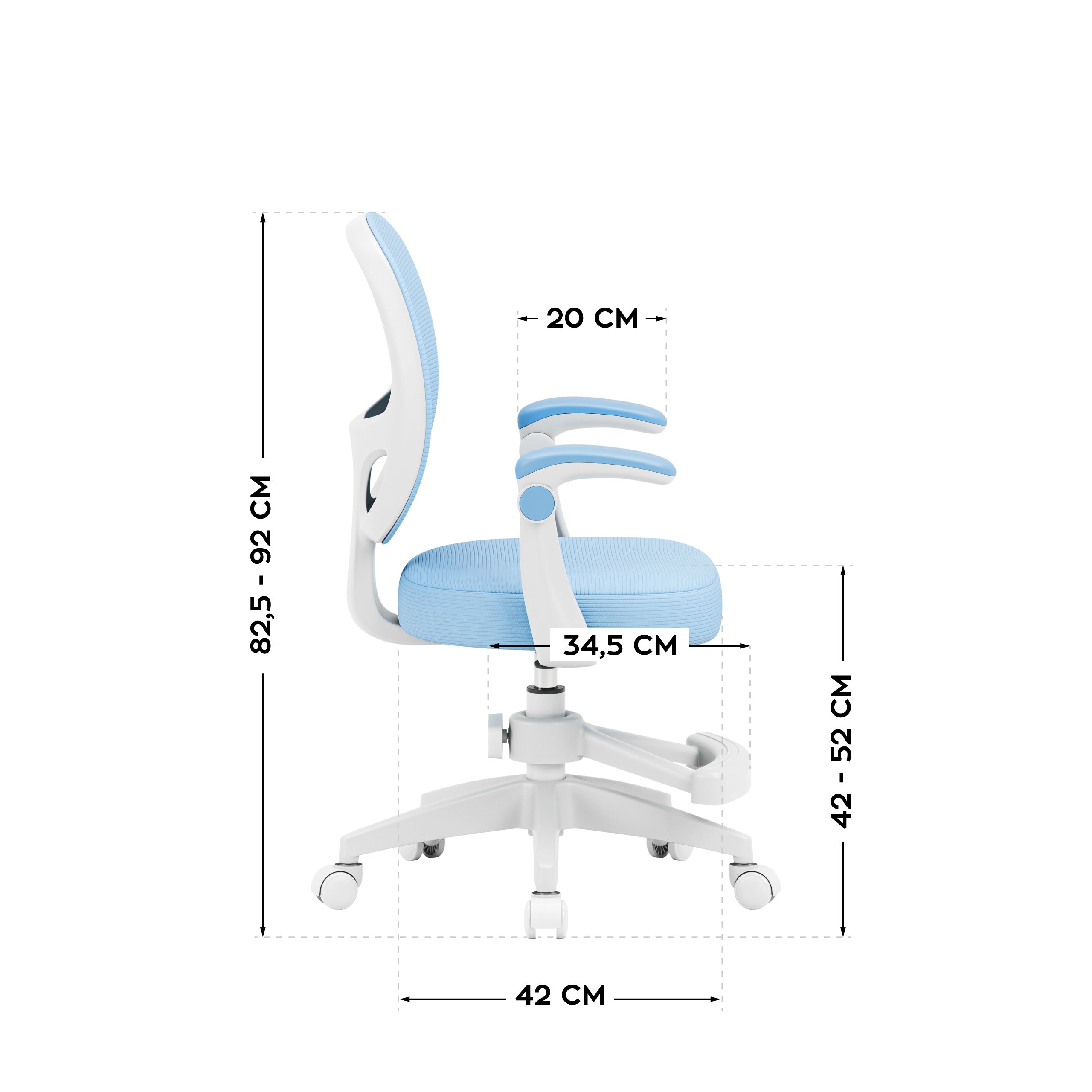 Poltrona girevole per bambini Mark Adler Junior 3.1 Blue