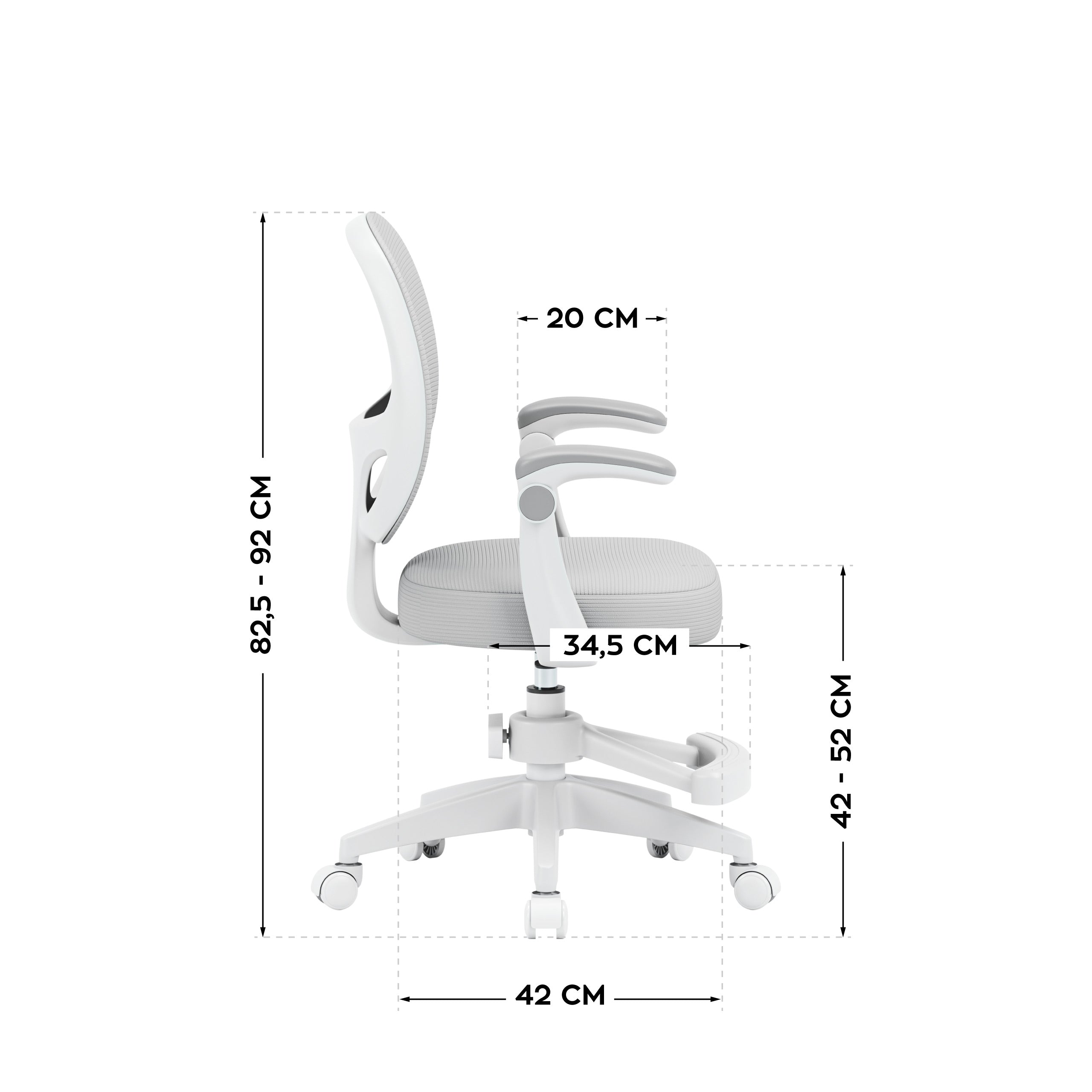 Poltrona girevole per bambini Mark Adler Junior 3.1 Grey