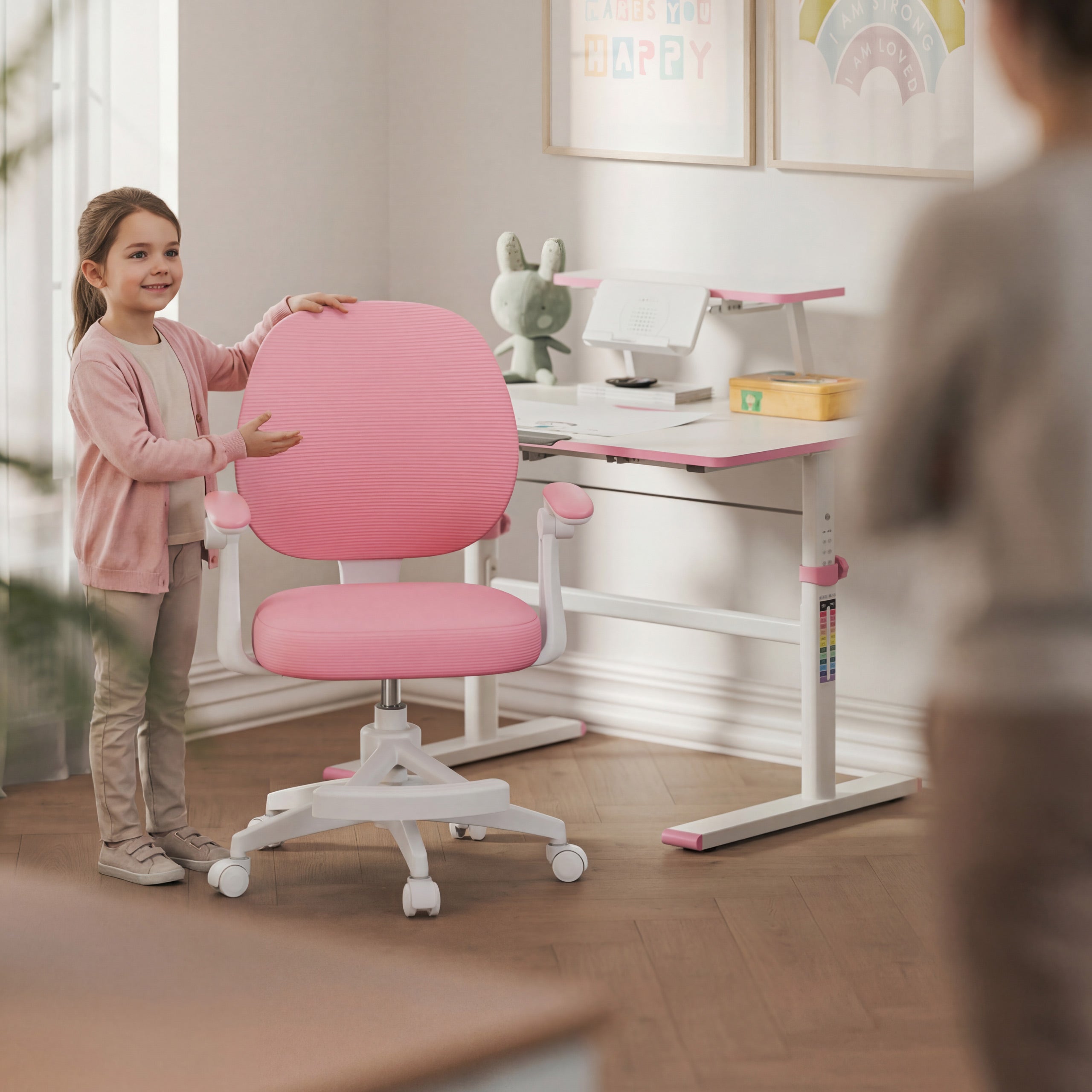 Poltrona girevole per bambini Mark Adler Junior 3.1 Pink