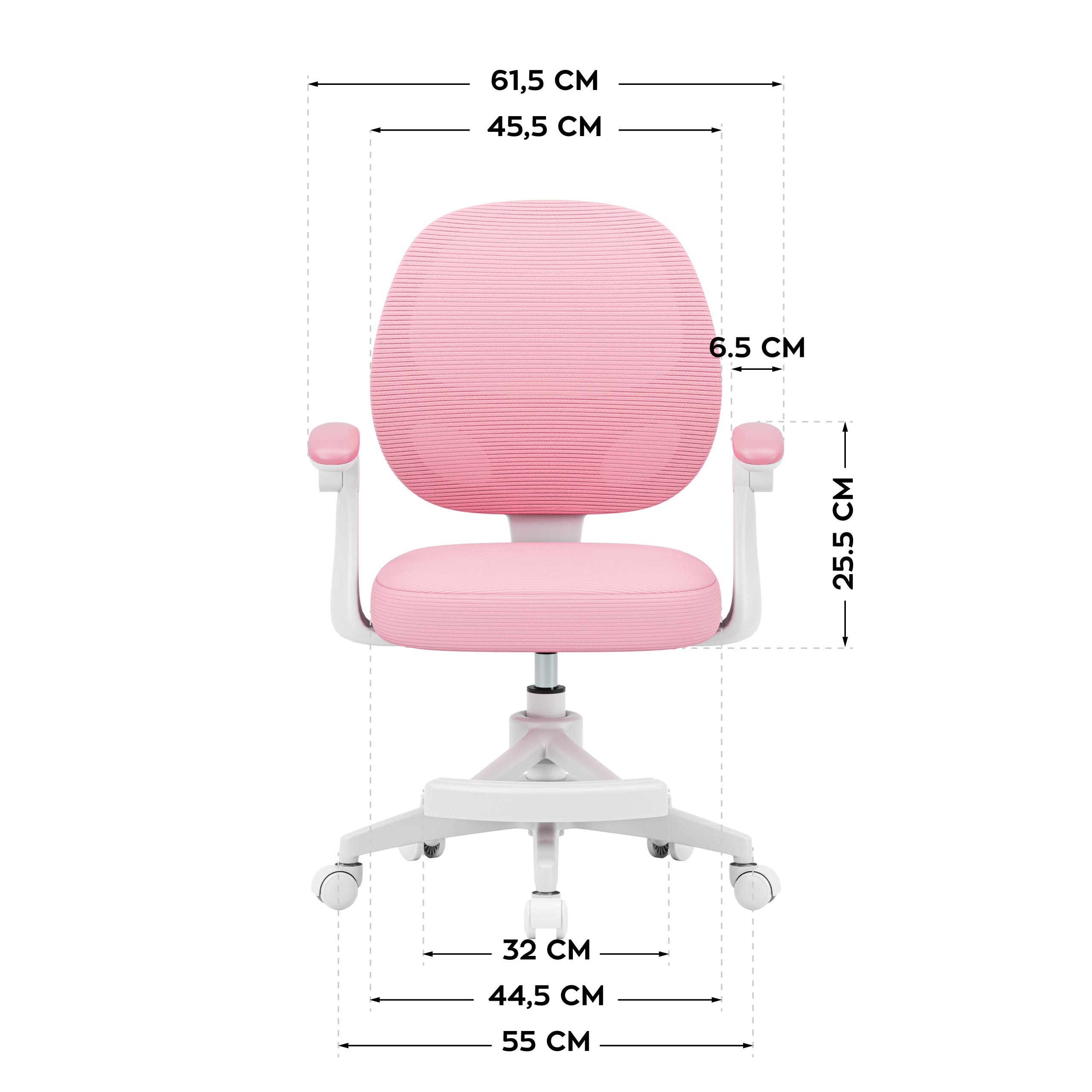 Poltrona girevole per bambini Mark Adler Junior 3.1 Pink
