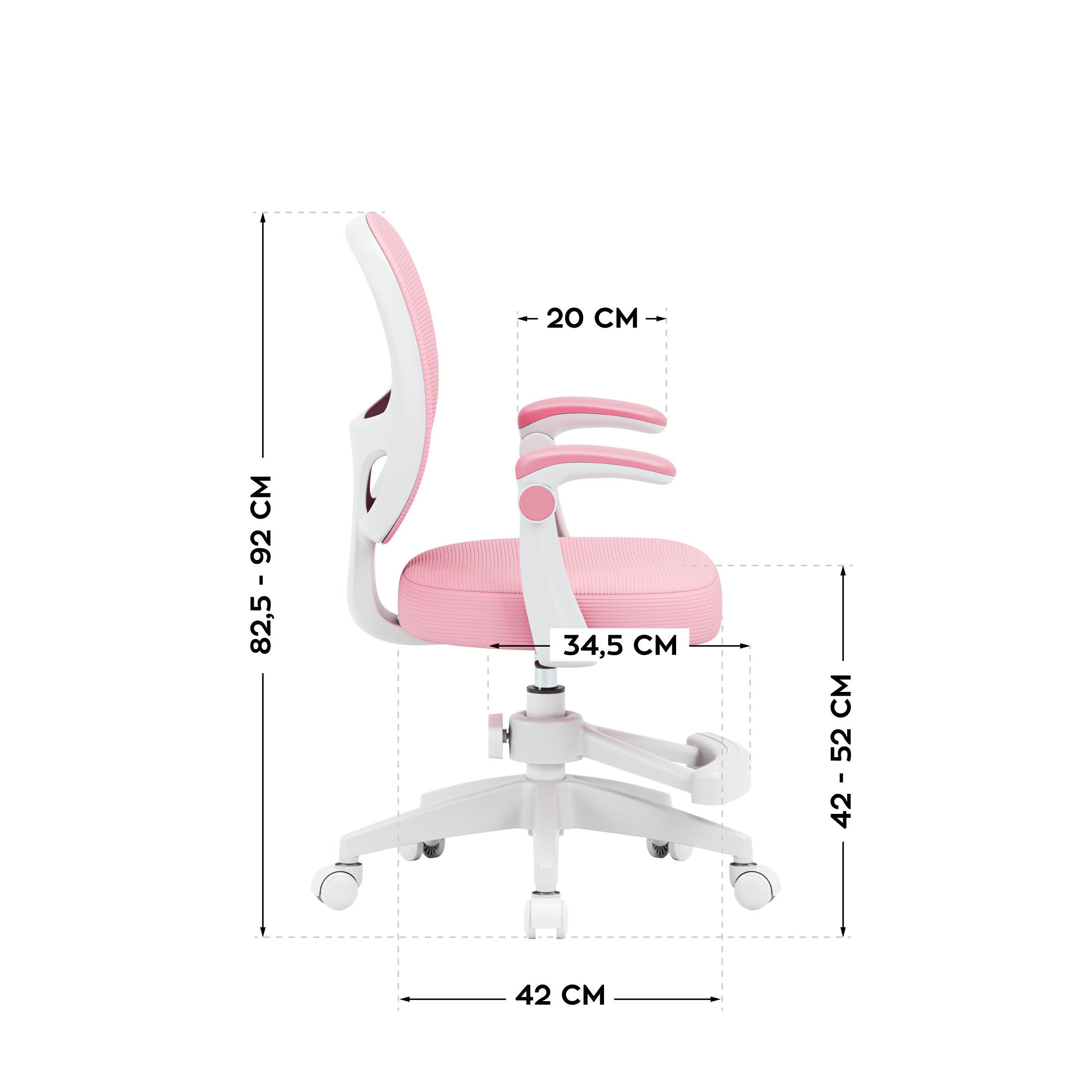 Poltrona girevole per bambini Mark Adler Junior 3.1 Pink