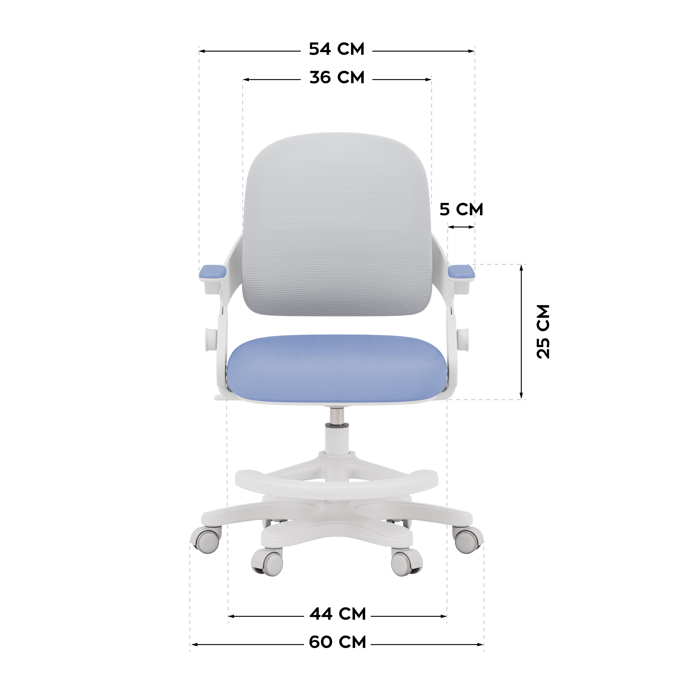 Poltrona da scrivania per bambini Mark Adler Junior 4.3 Blu-grigio