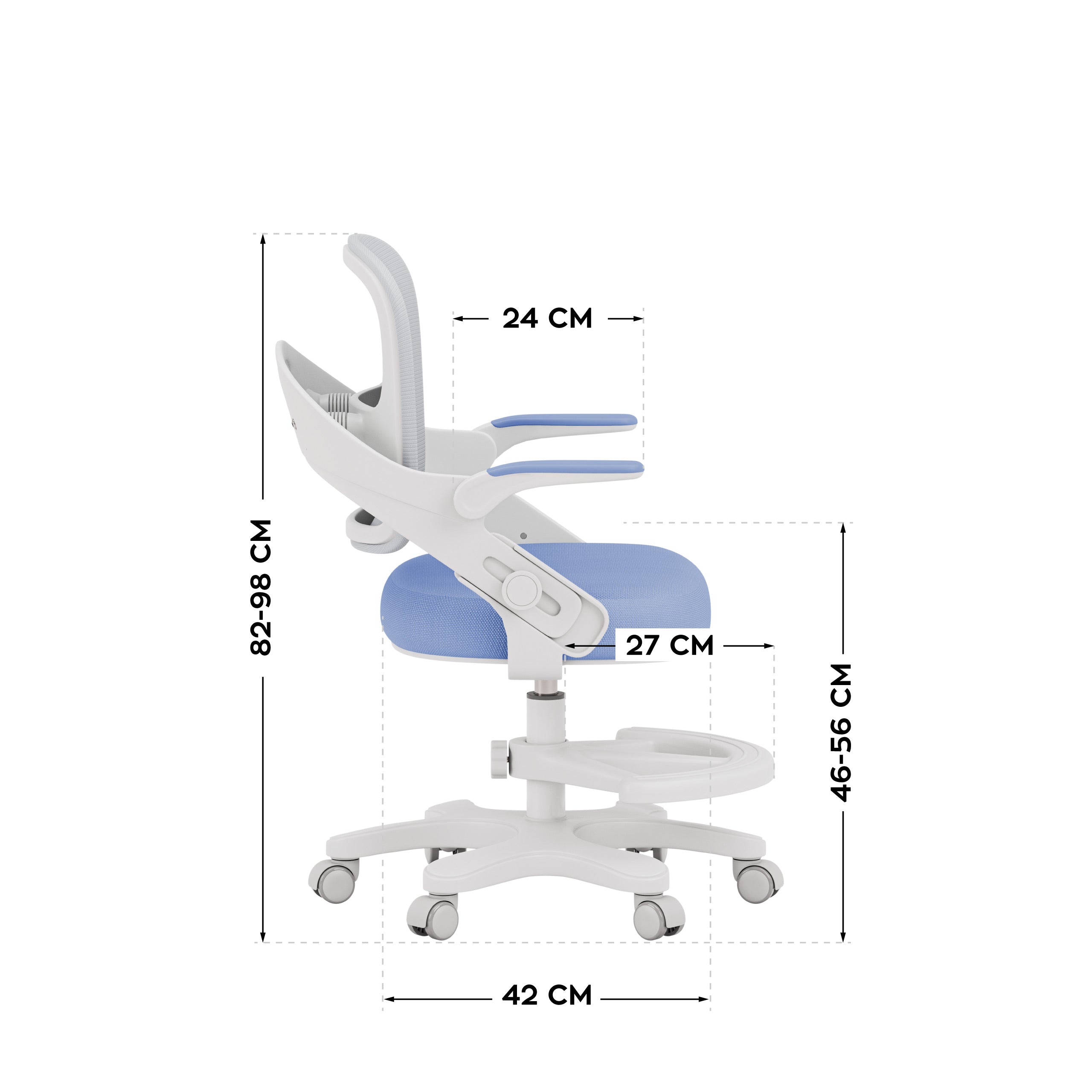 Poltrona da scrivania per bambini Mark Adler Junior 4.3 Blu-grigio