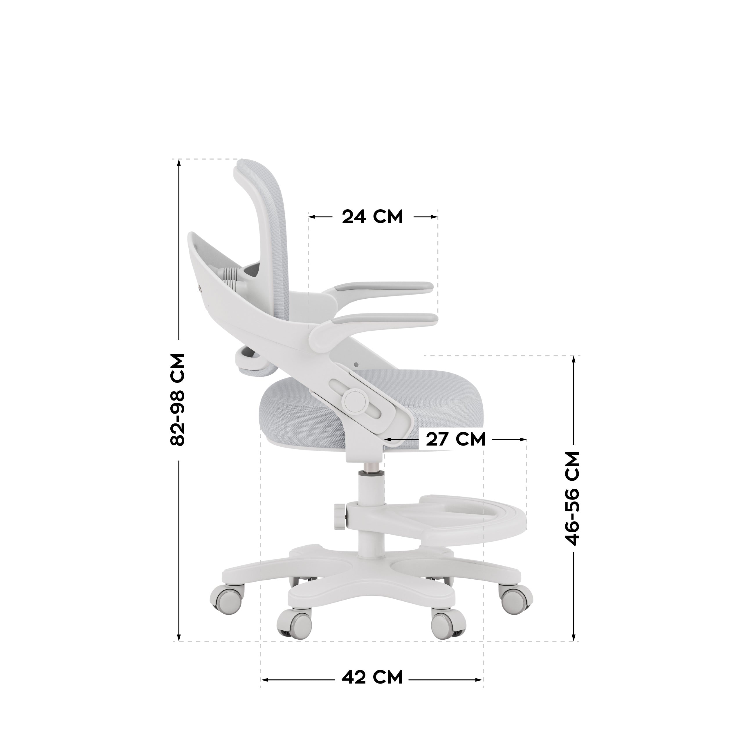 Poltrona da scrivania per bambini Mark Adler Junior 4.3 Grey