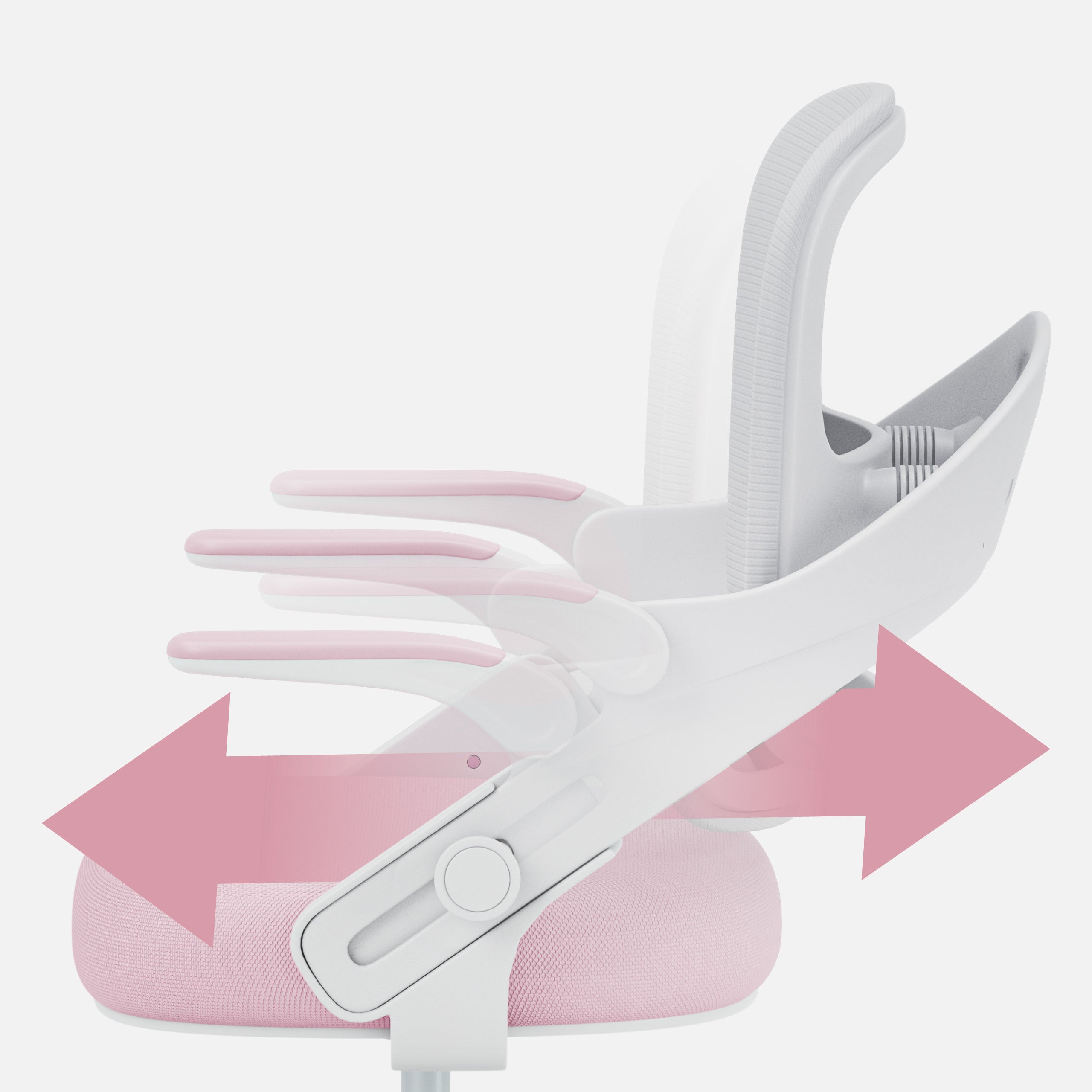 Poltrona da scrivania per bambini Mark Adler Junior 4.3 Rosa-grigio