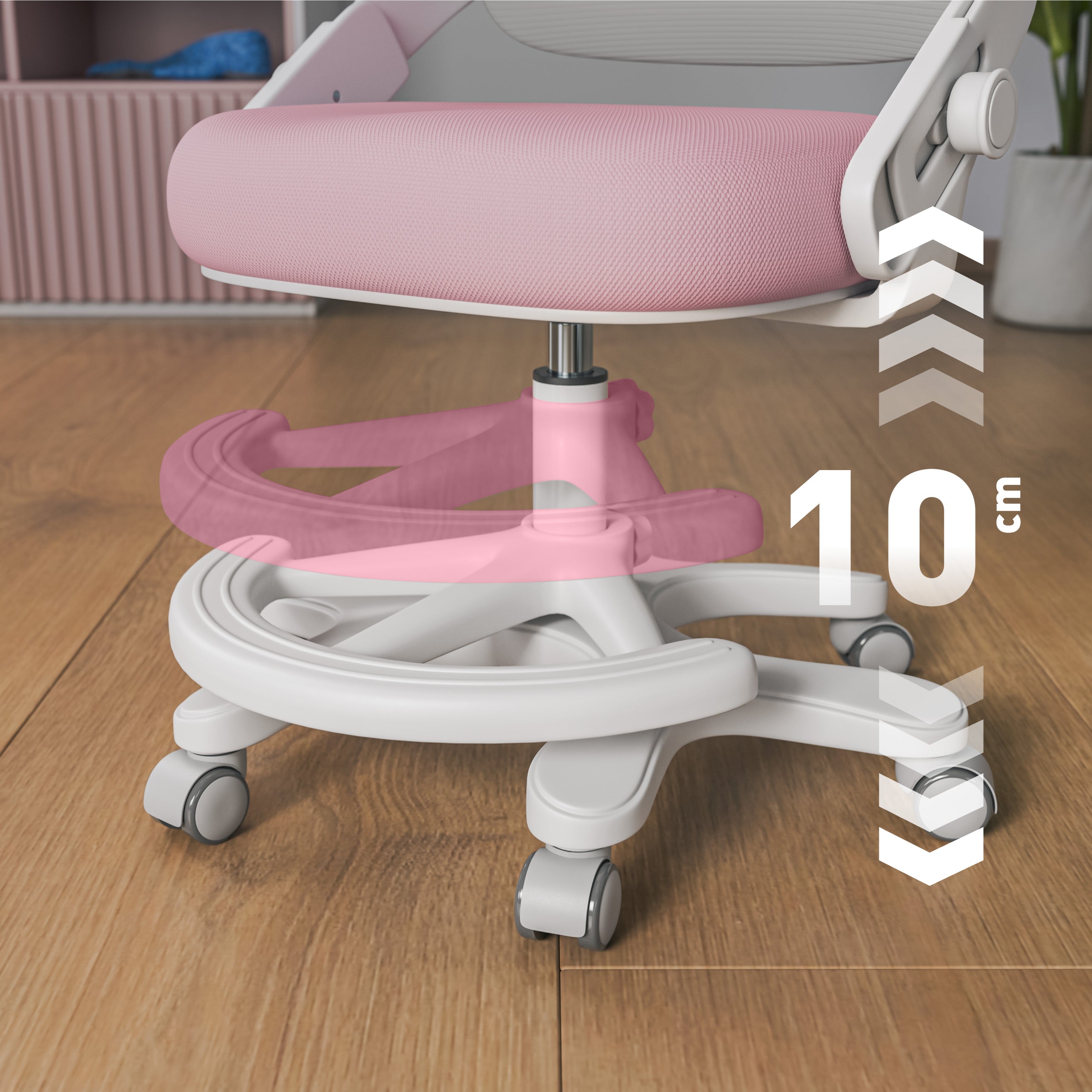 Poltrona da scrivania per bambini Mark Adler Junior 4.3 Rosa-grigio