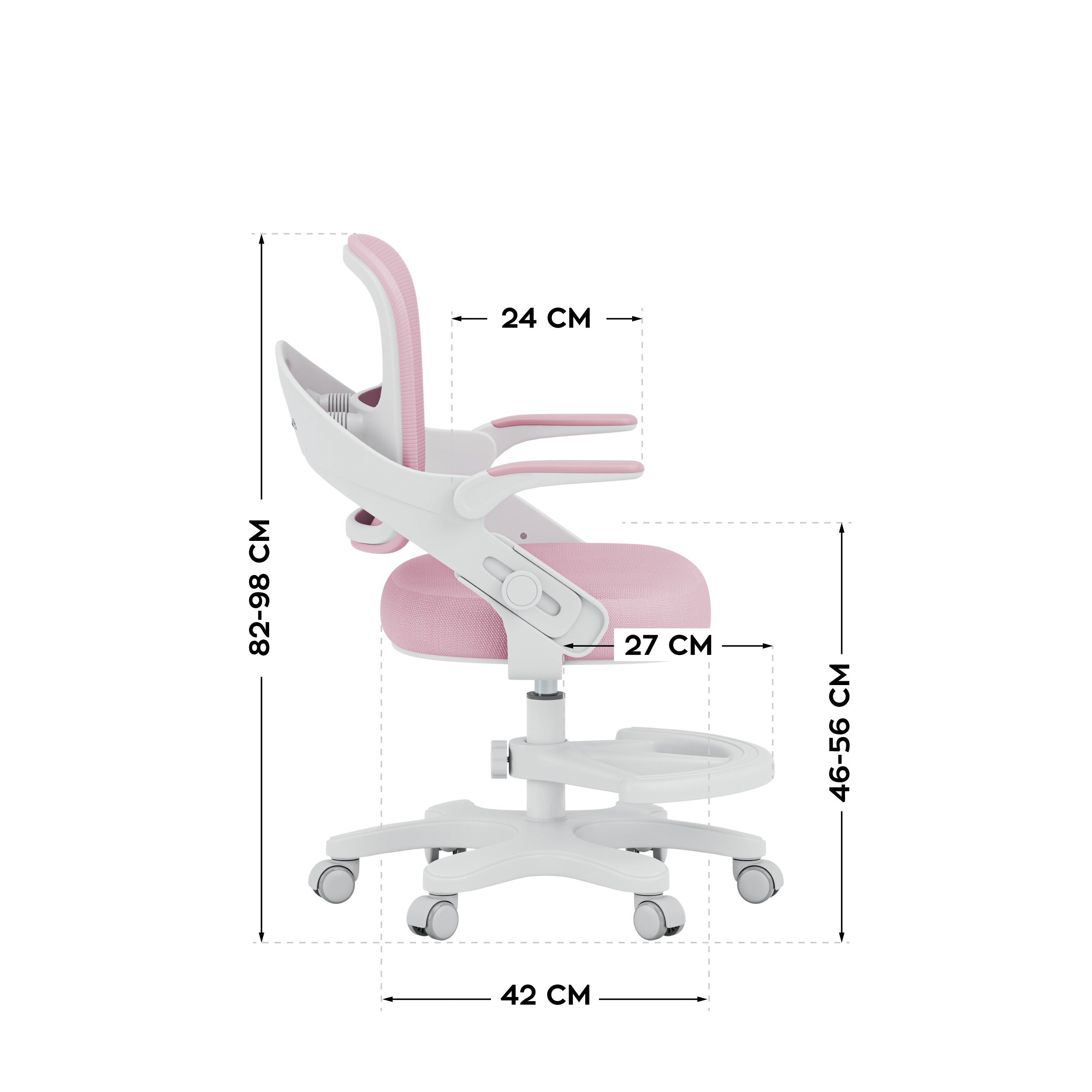 Poltrona da scrivania per bambini Mark Adler Junior 4.3 Pink