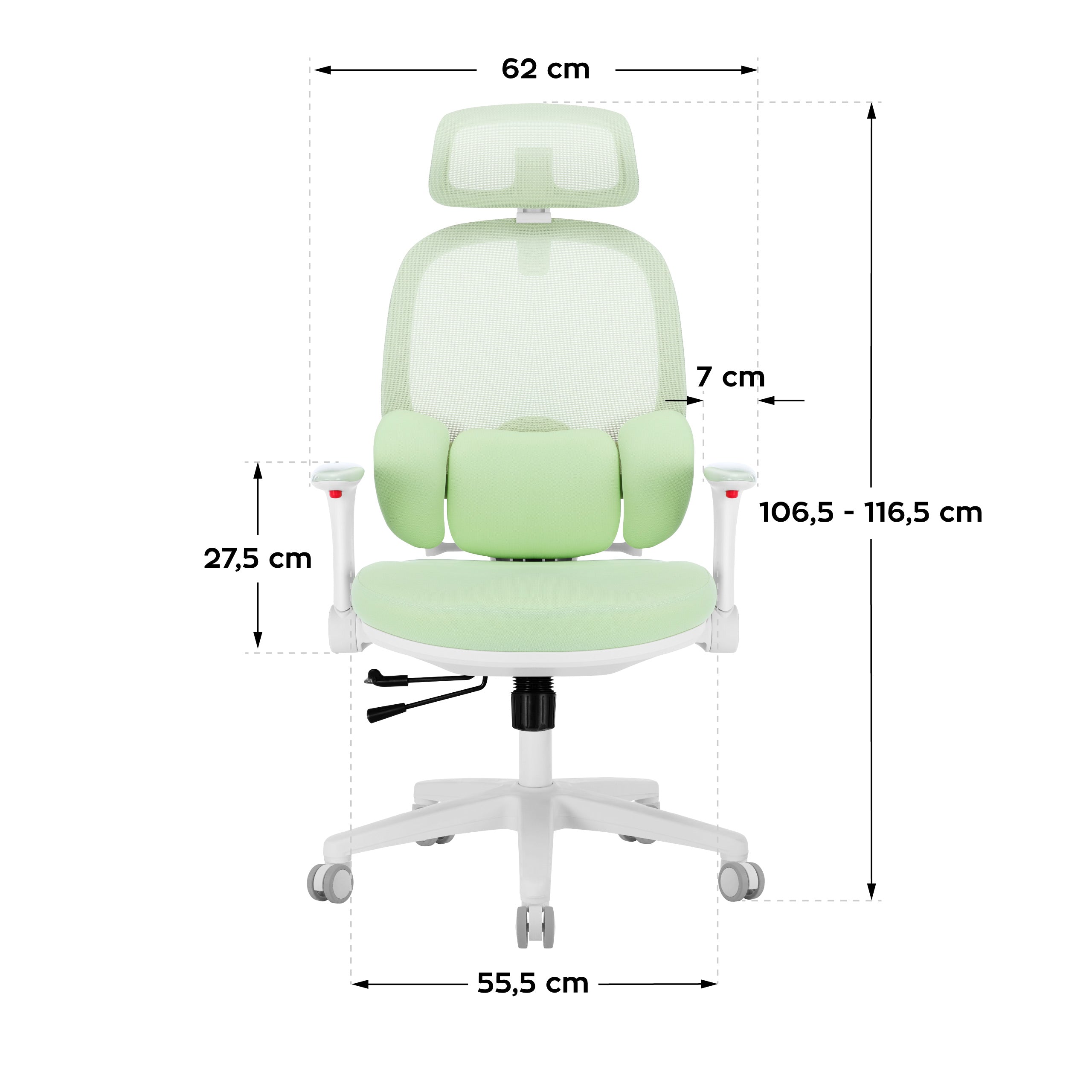Poltrona ergonomica per bambini Mark Adler Junior 6.3 Green