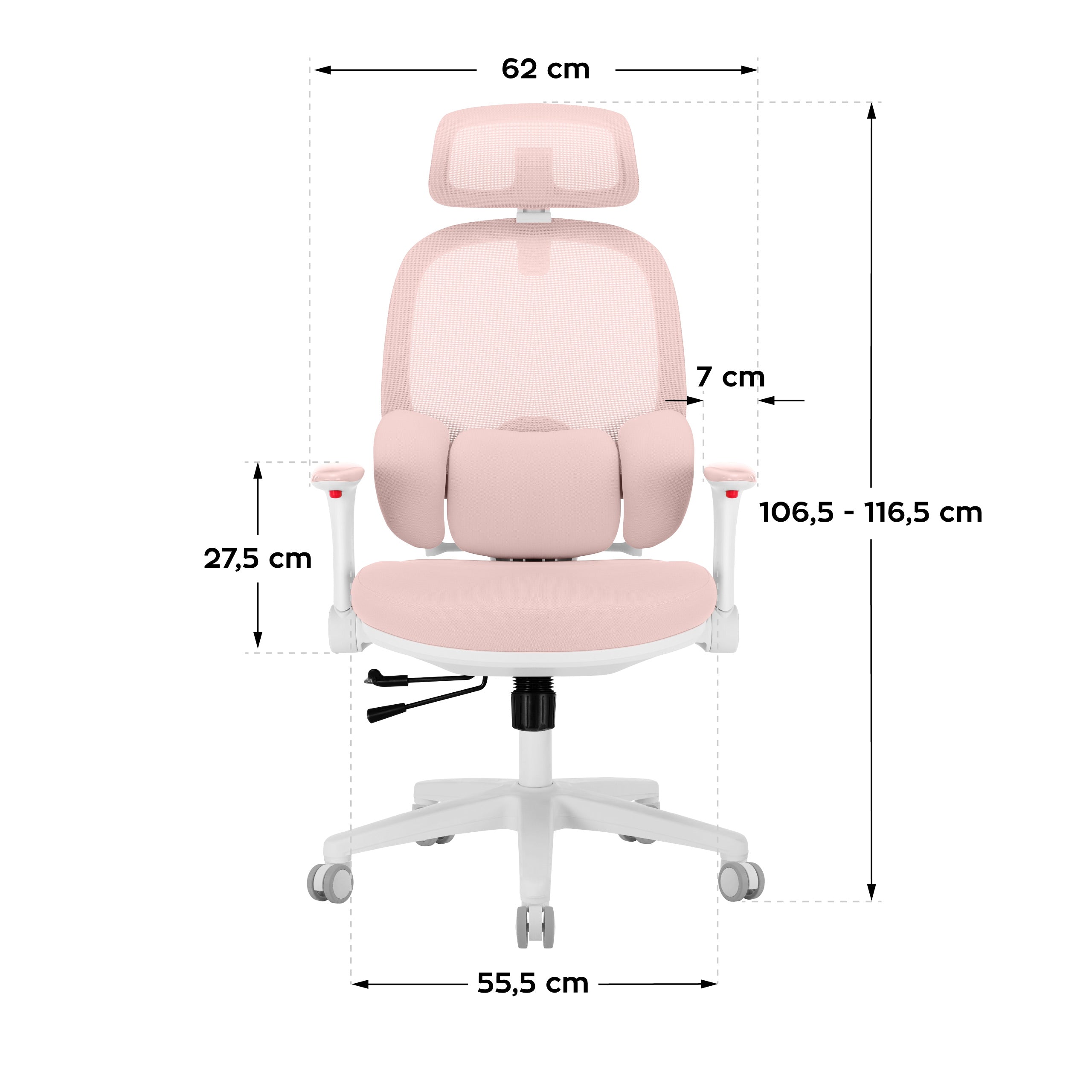 Poltrona ergonomica per bambini Mark Adler Junior 6.3 Pink
