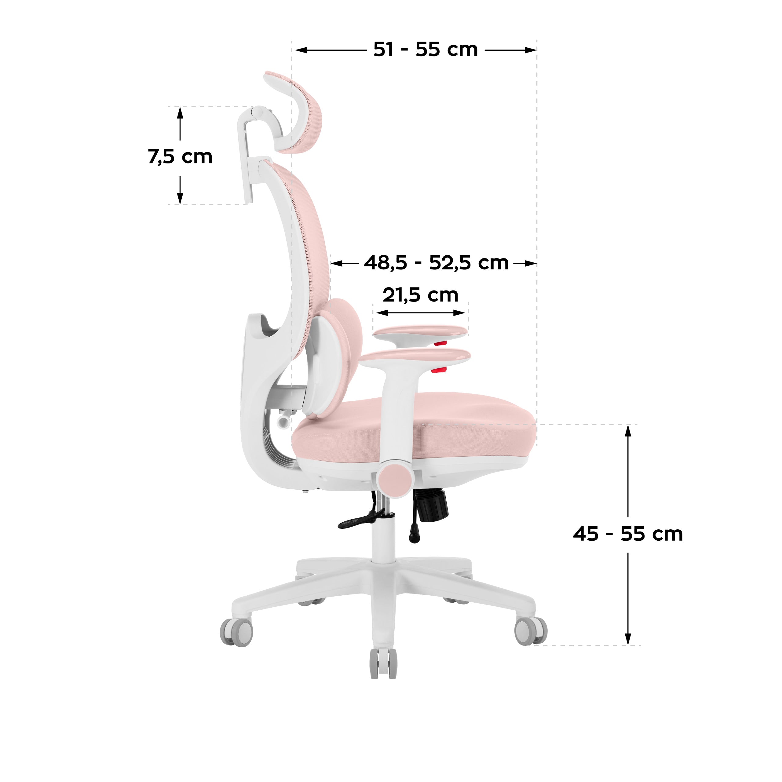 Poltrona ergonomica per bambini Mark Adler Junior 6.3 Pink