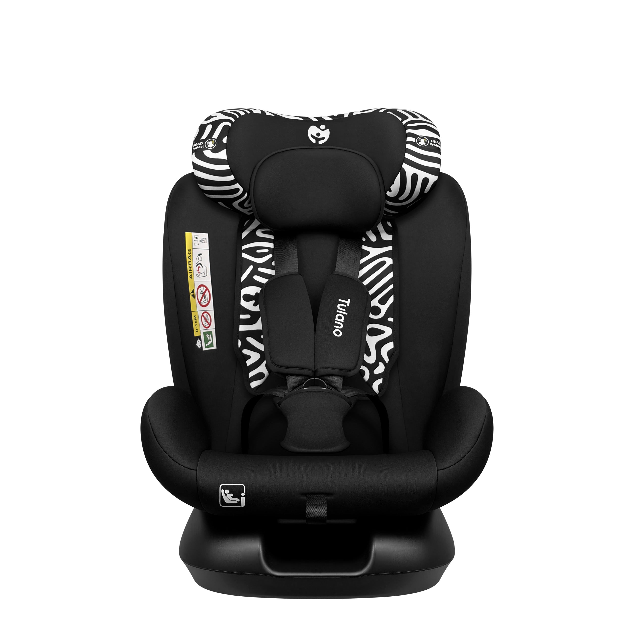 Seggiolino auto per bambini Tulano Loom 15 Black Mono