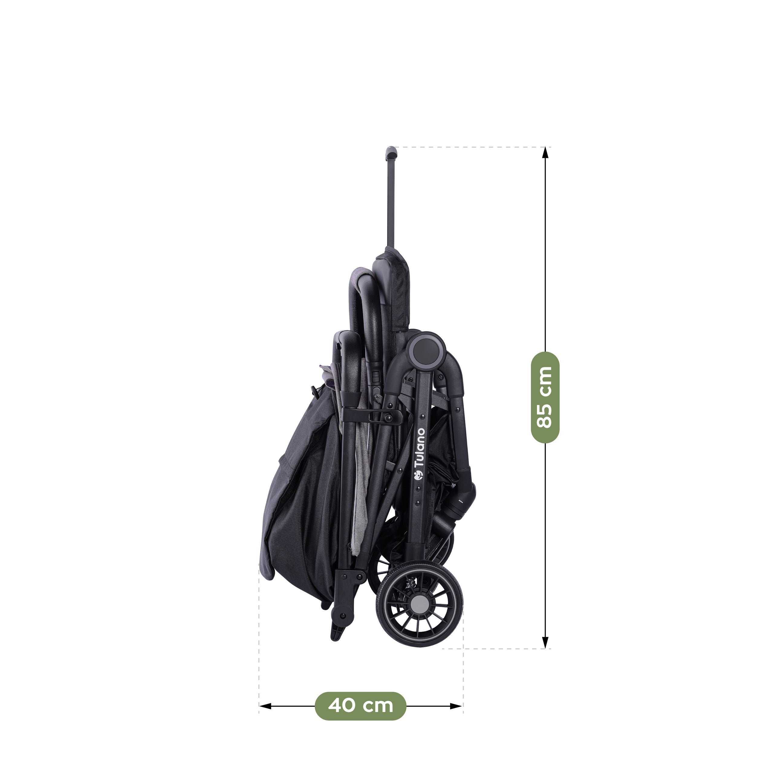 Passeggino per bambini Tulano Milan grigio-nero, pieghevole, fino a 22 kg