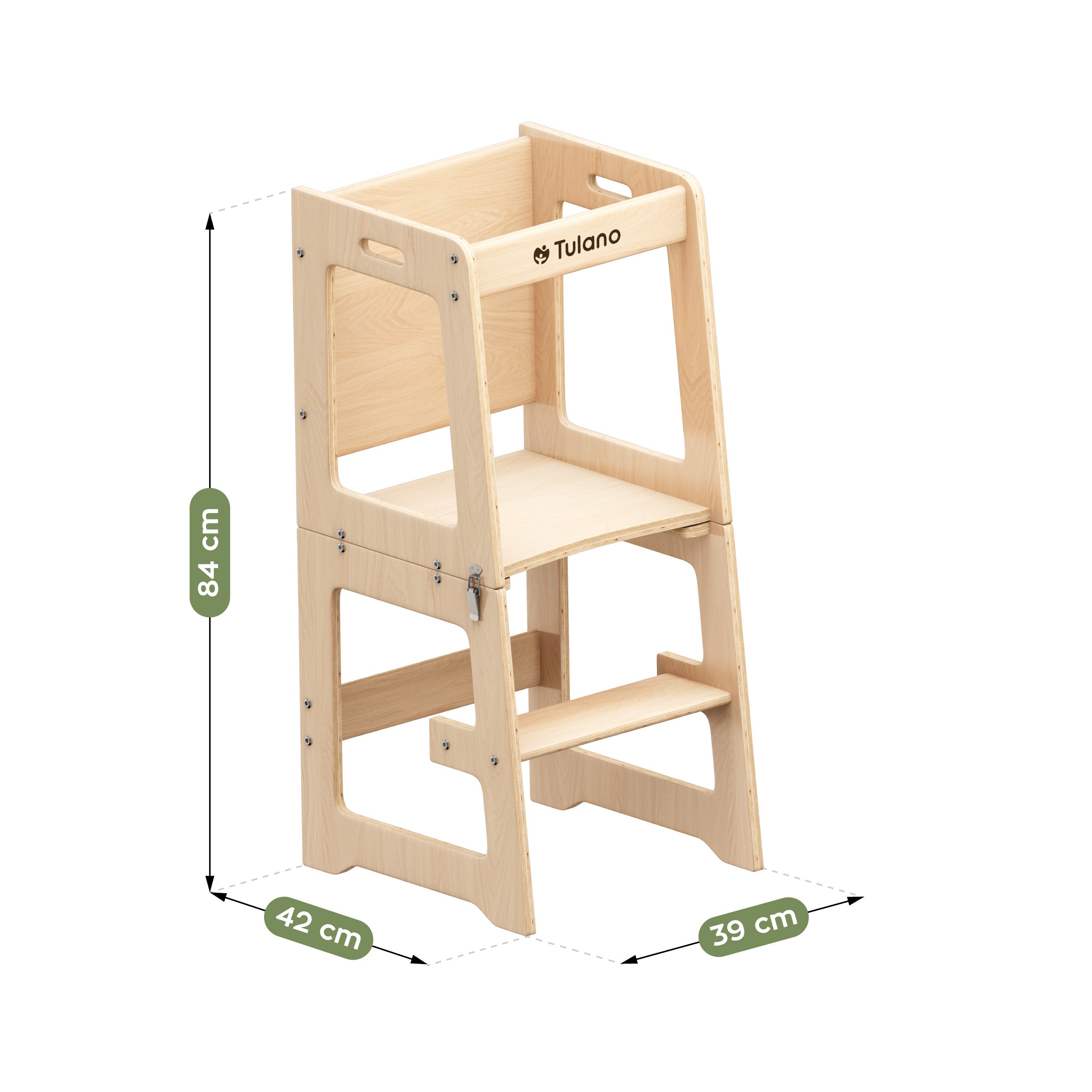 Comodino da cucina con funzione di tavolino Tulano Mooby 35 Natural