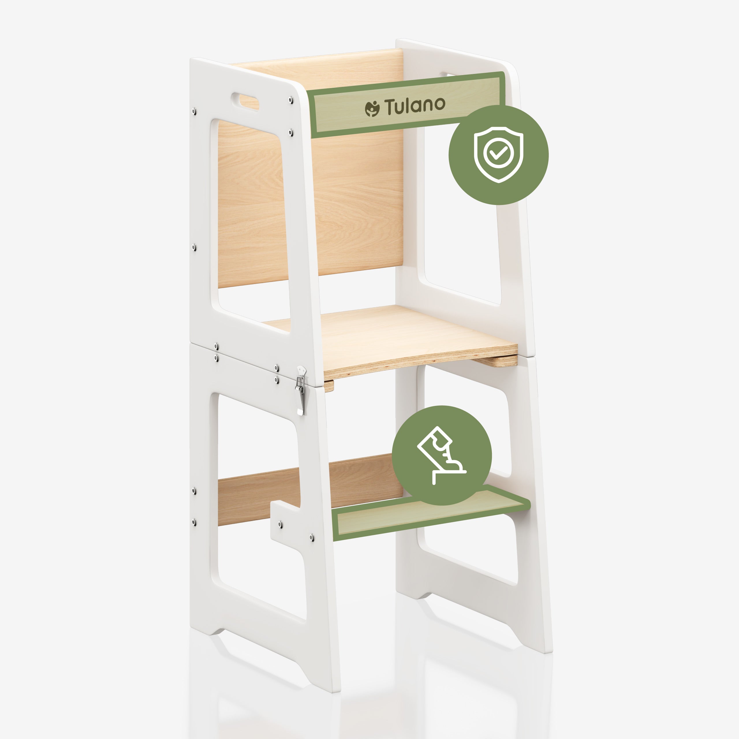 Aiuto in cucina per bambini 3 in 1 Tulano Mooby 35 Bianco-Naturale