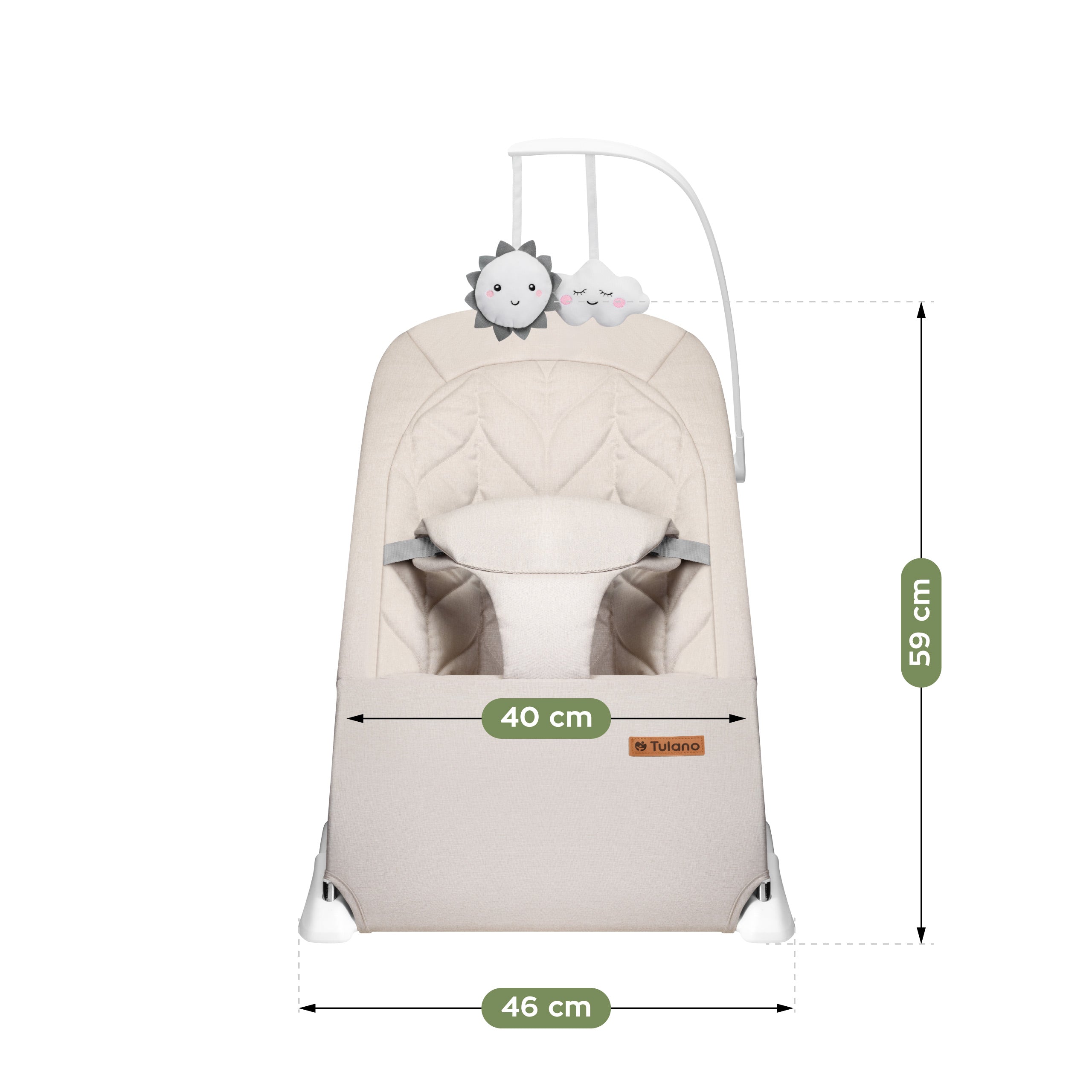 Sdraietta a dondolo per bambini Moon 10 Beige