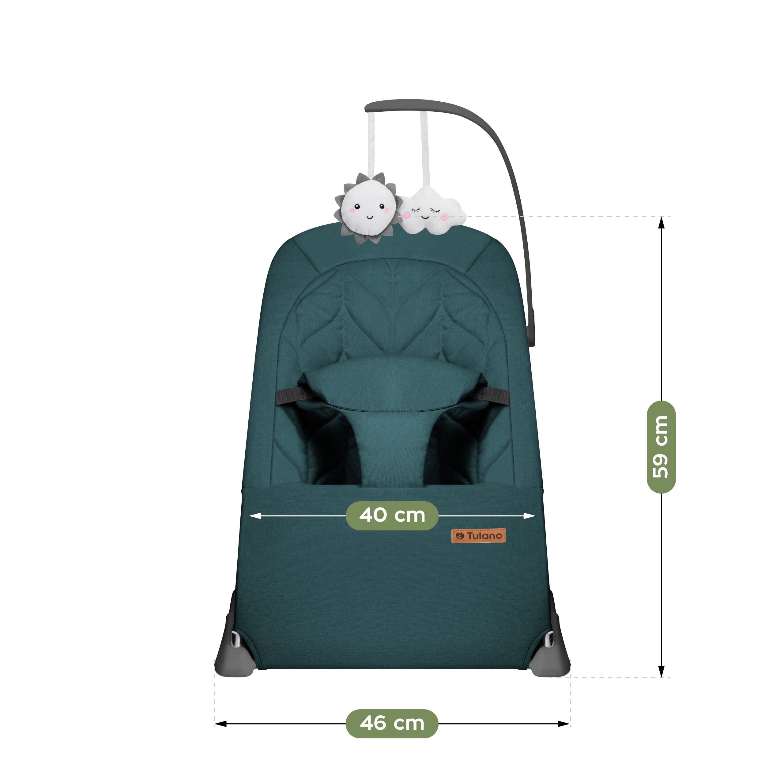 Sdraietta a dondolo per bambini Moon 10 Green