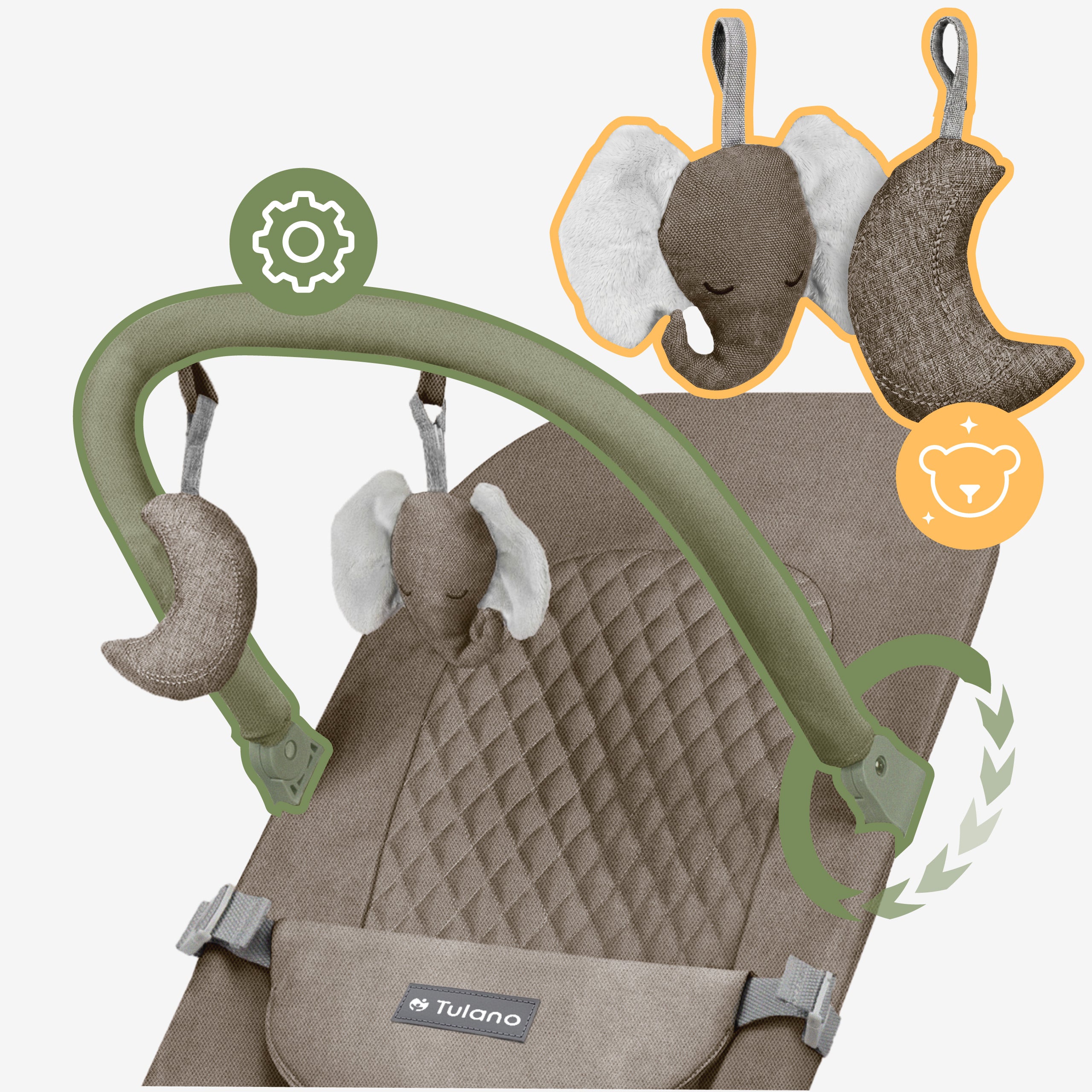 Sdraietta a dondolo Tulano Moon 30 Beige