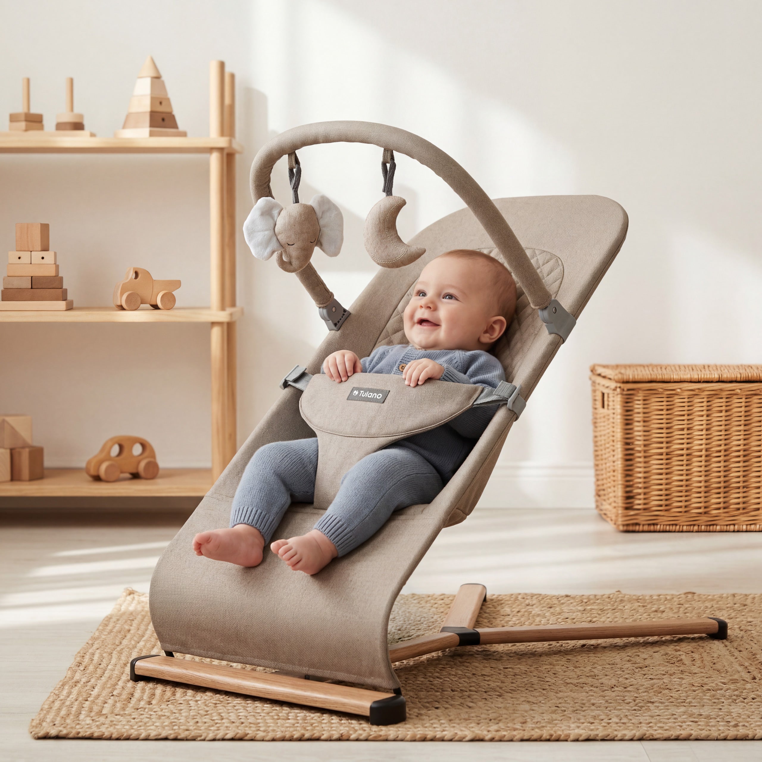 Sdraietta a dondolo Tulano Moon 30 Beige
