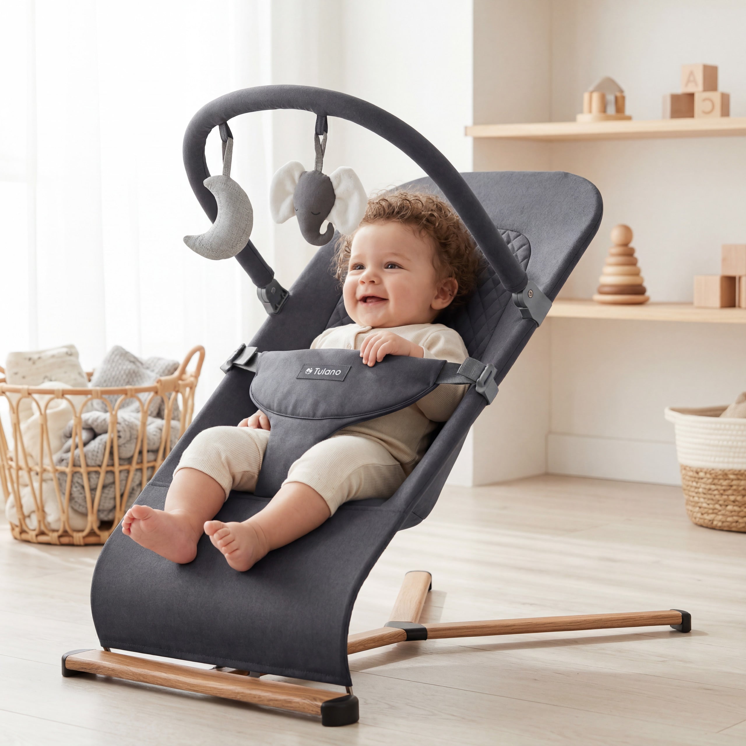 Sedia a dondolo Tulano Moon 30 Graphite