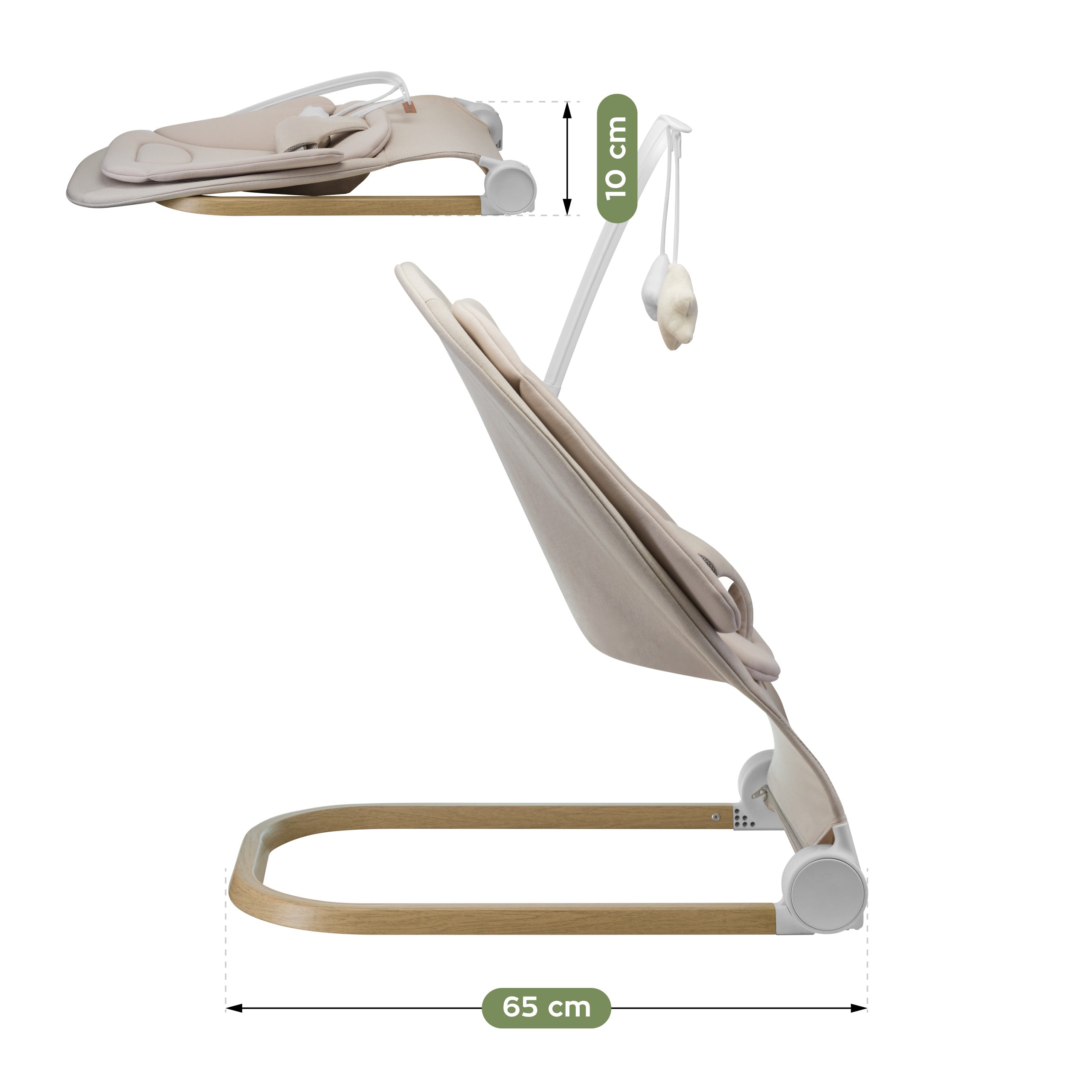 Sdraietta a dondolo Tulano Moon 50 Beige