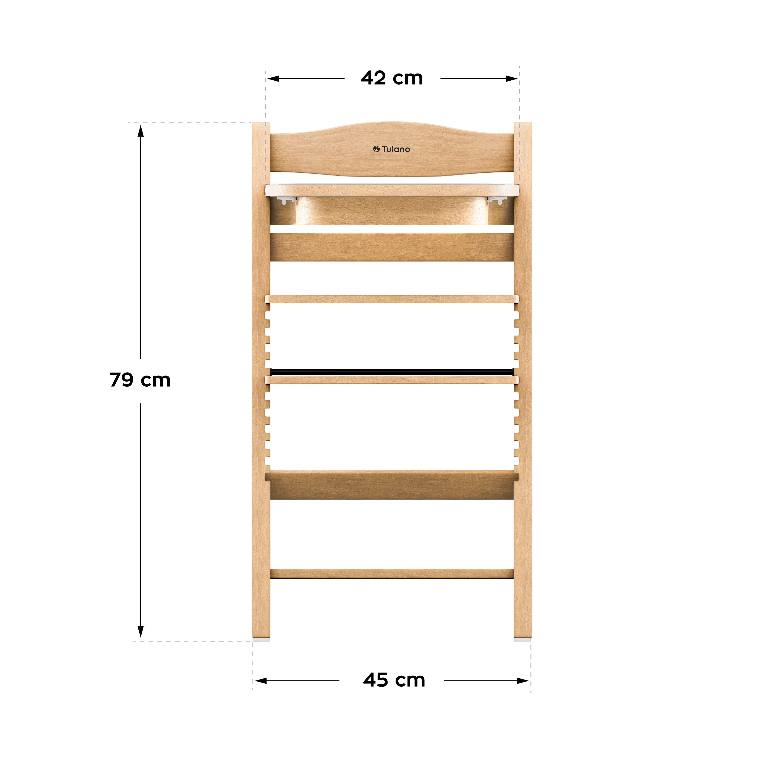 Seggiolone in legno Tulano Morsel 40 Natural