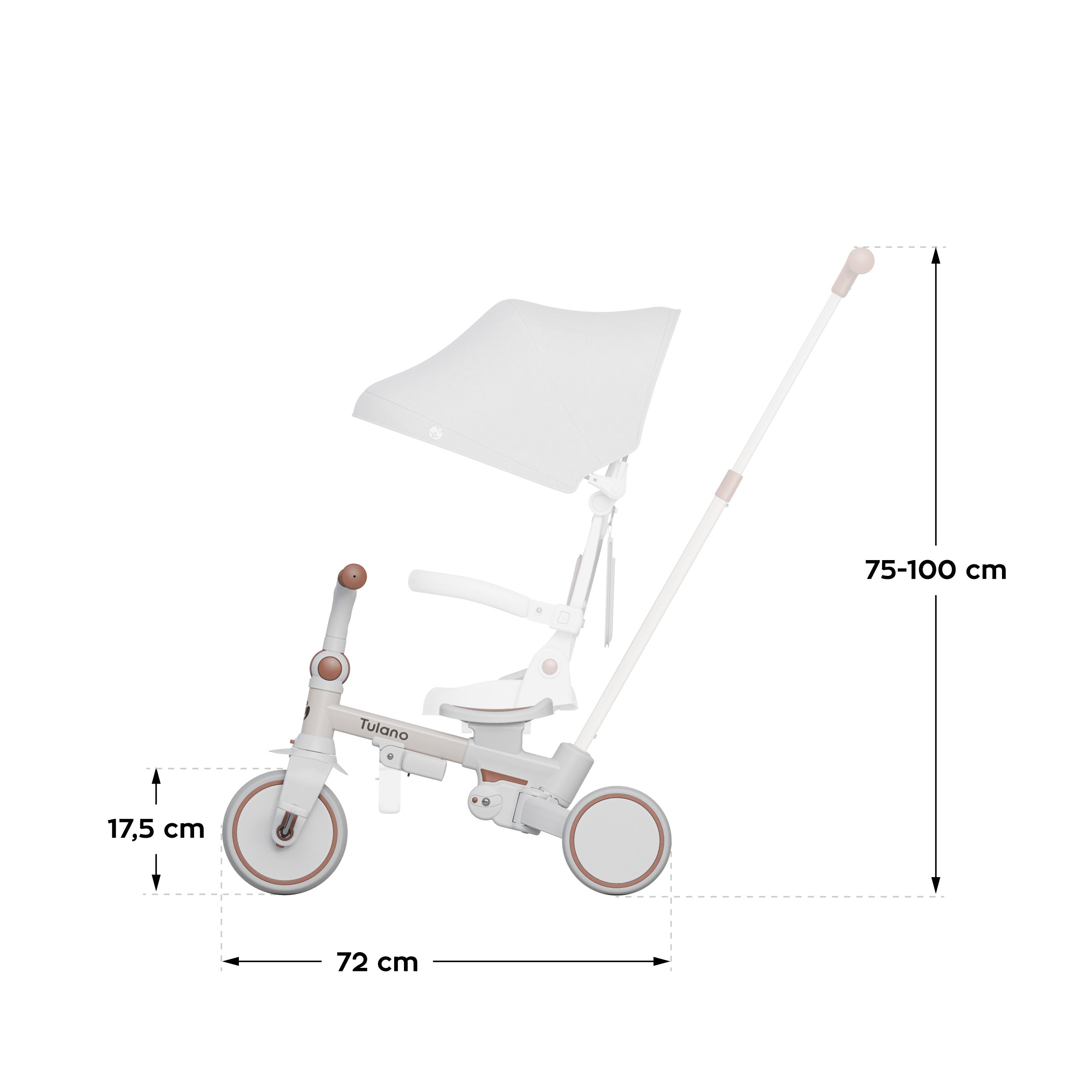 Triciclo Tulano 4 in 1 Noah 35 Grey