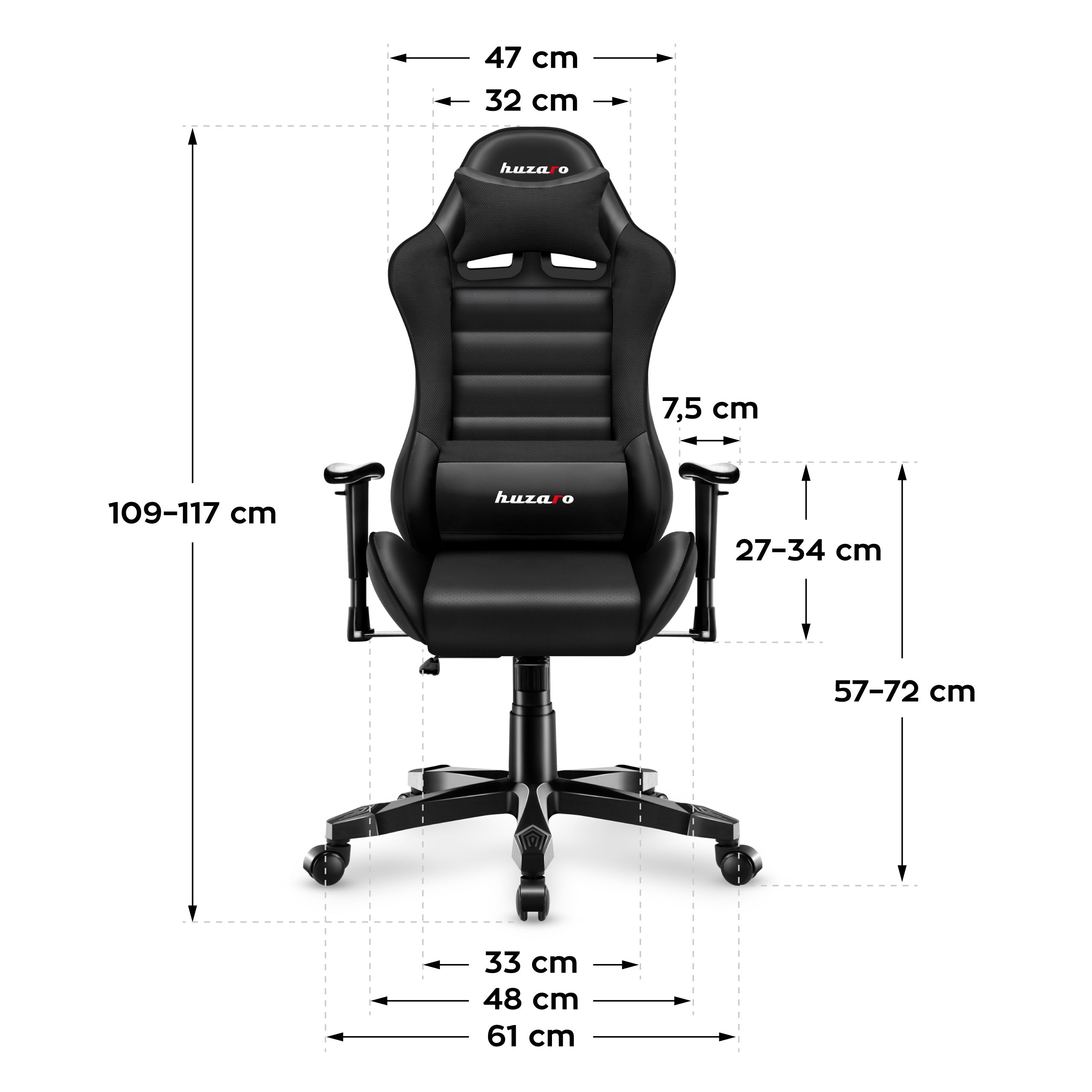 Poltrona da gaming per bambini HUZARO RANGER 6.0 Black