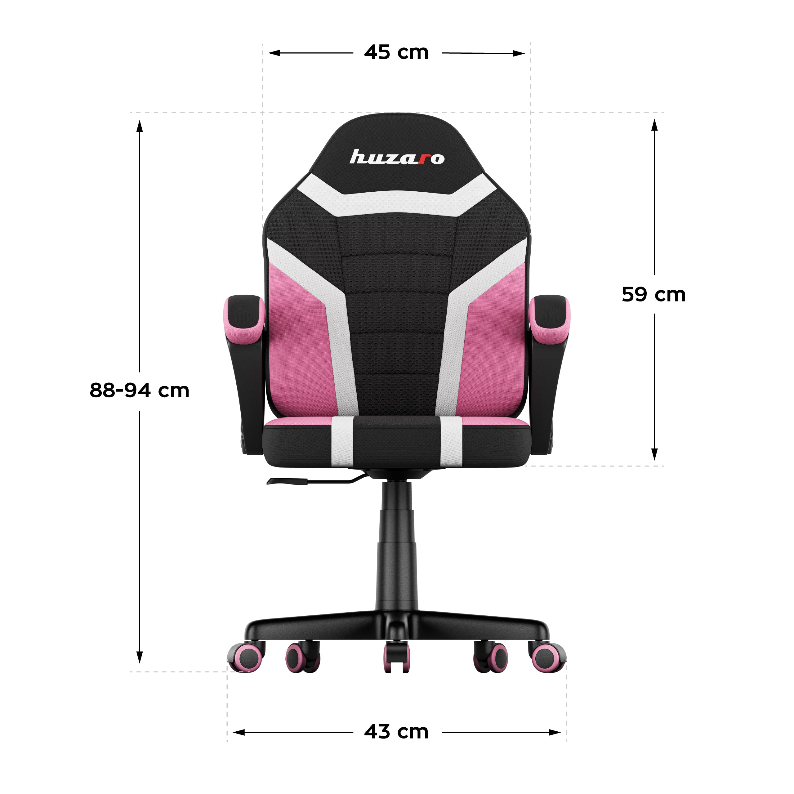 Poltrona da gaming per bambini HUZARO RANGER 1.0 Pink Mesh