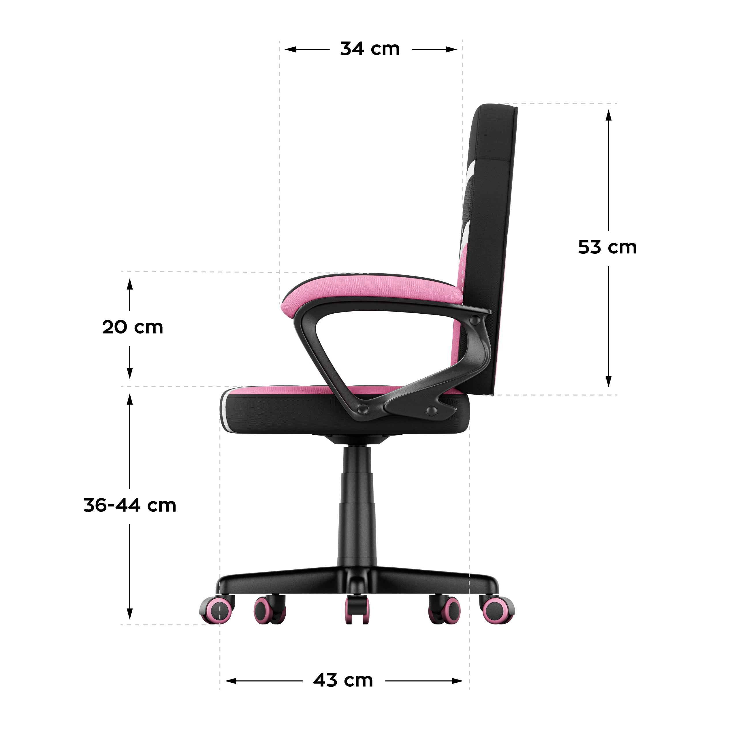 Poltrona da gaming per bambini HUZARO RANGER 1.0 Pink Mesh