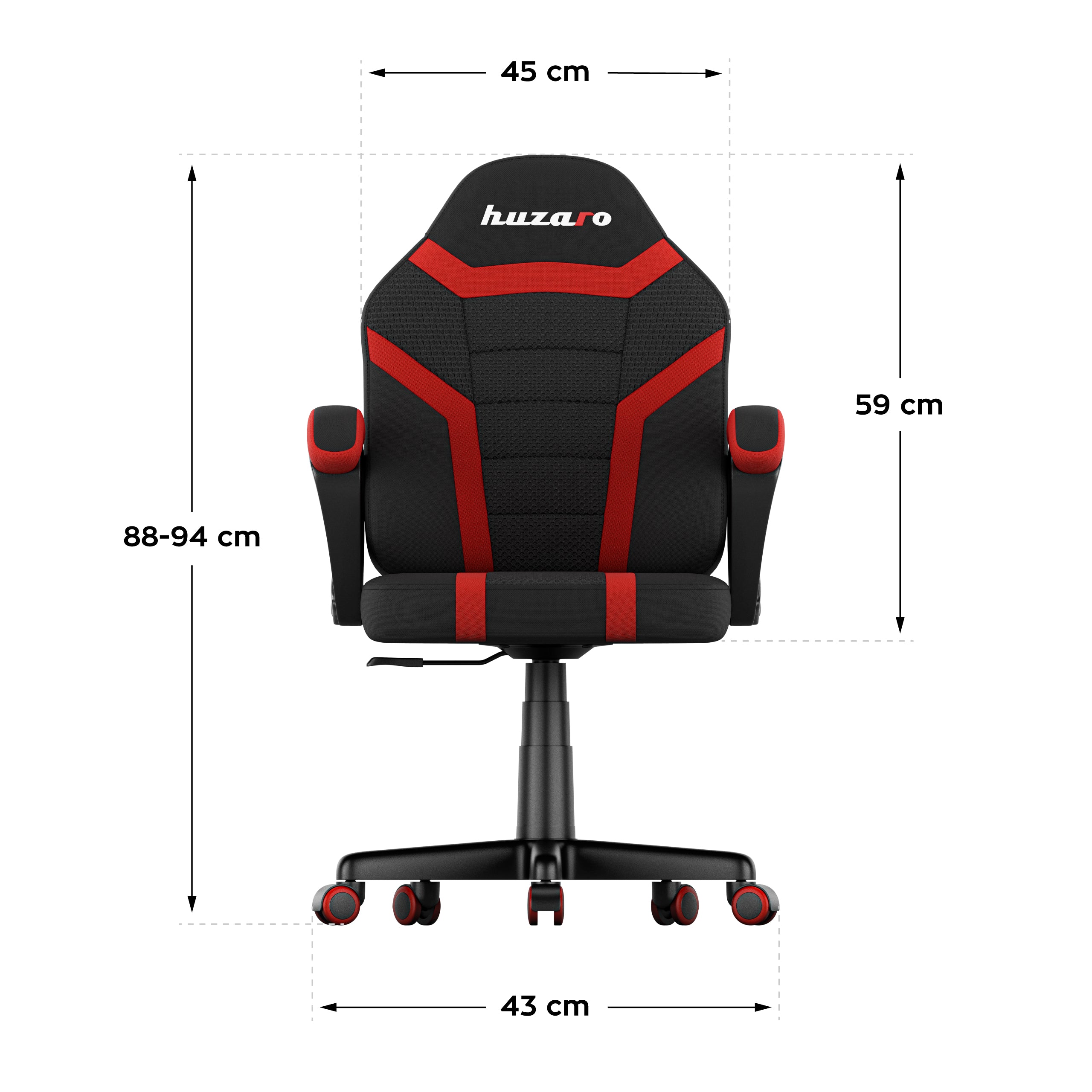 Poltrona da gaming per bambini HUZARO RANGER 1.0 Red Mesh