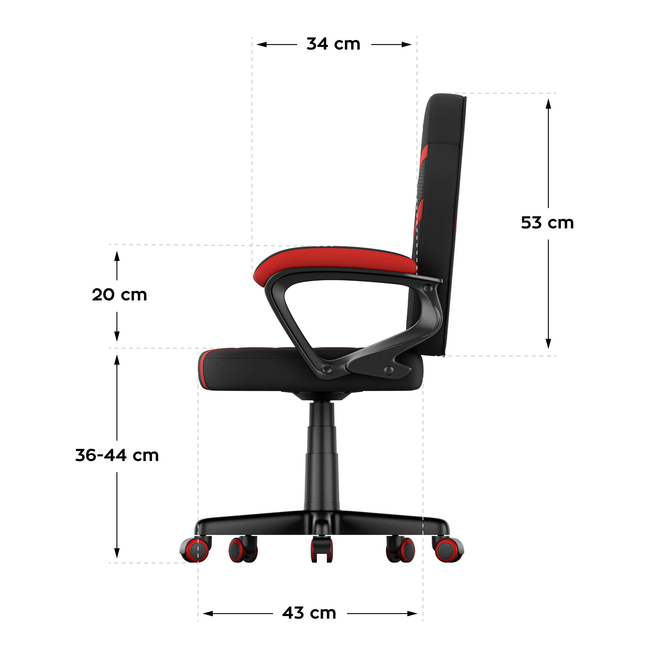 Poltrona da gaming per bambini HUZARO RANGER 1.0 Red Mesh