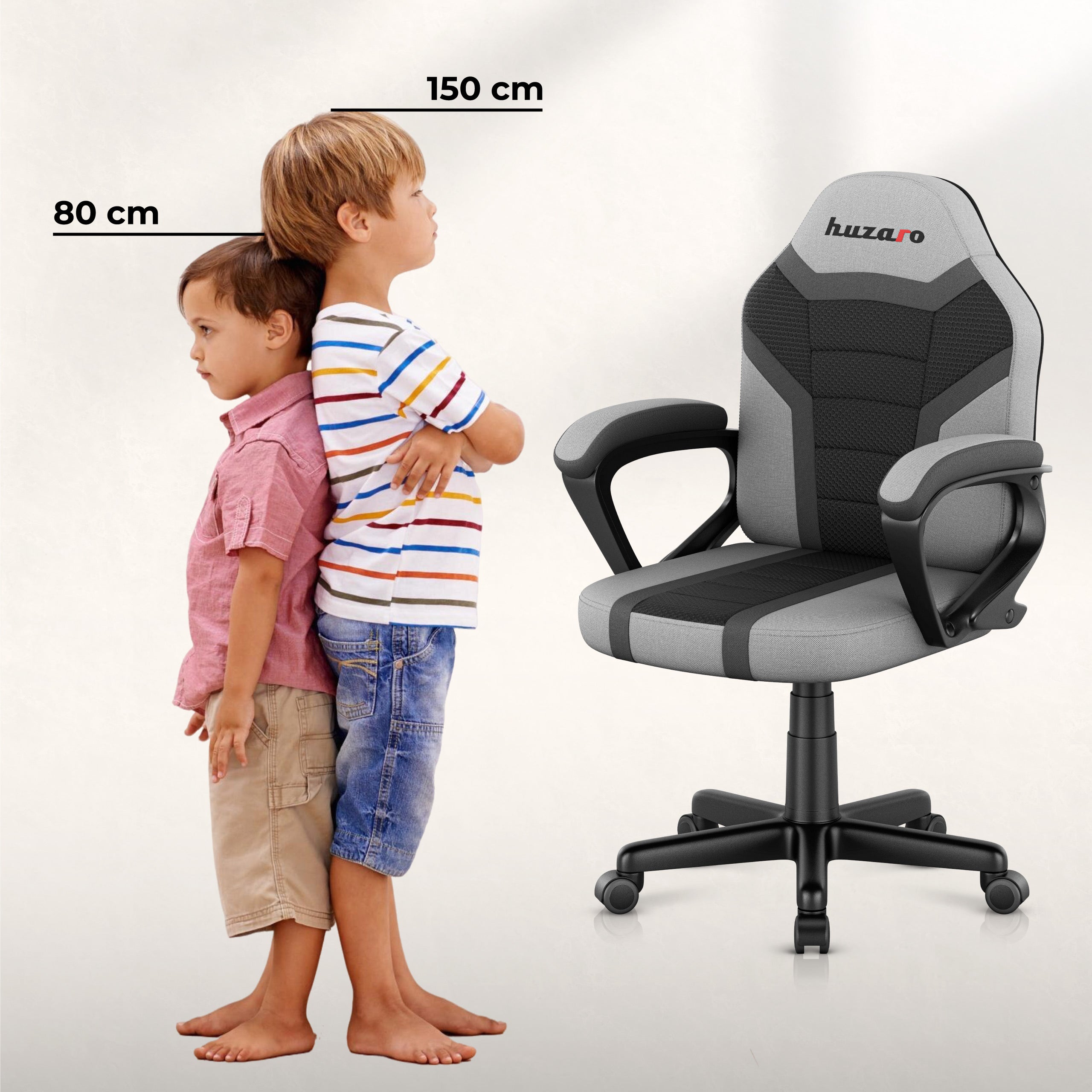 Poltrona da gaming per bambini HUZARO RANGER 1.0 Grey Mesh