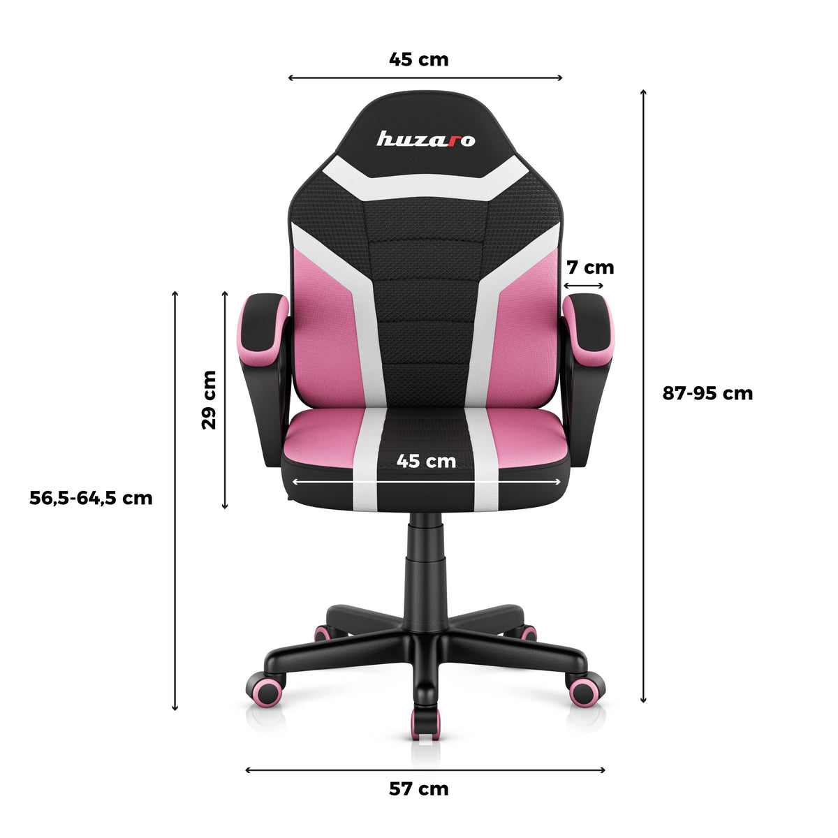 Poltrona da gaming per bambini HUZARO RANGER 1.0 Pink Mesh