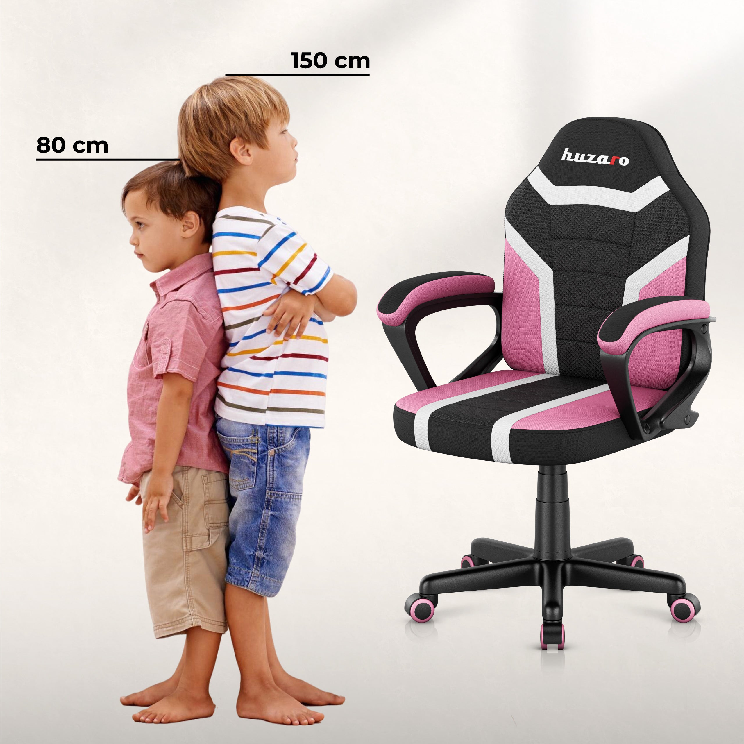 Poltrona da gaming per bambini HUZARO RANGER 1.0 Pink Mesh
