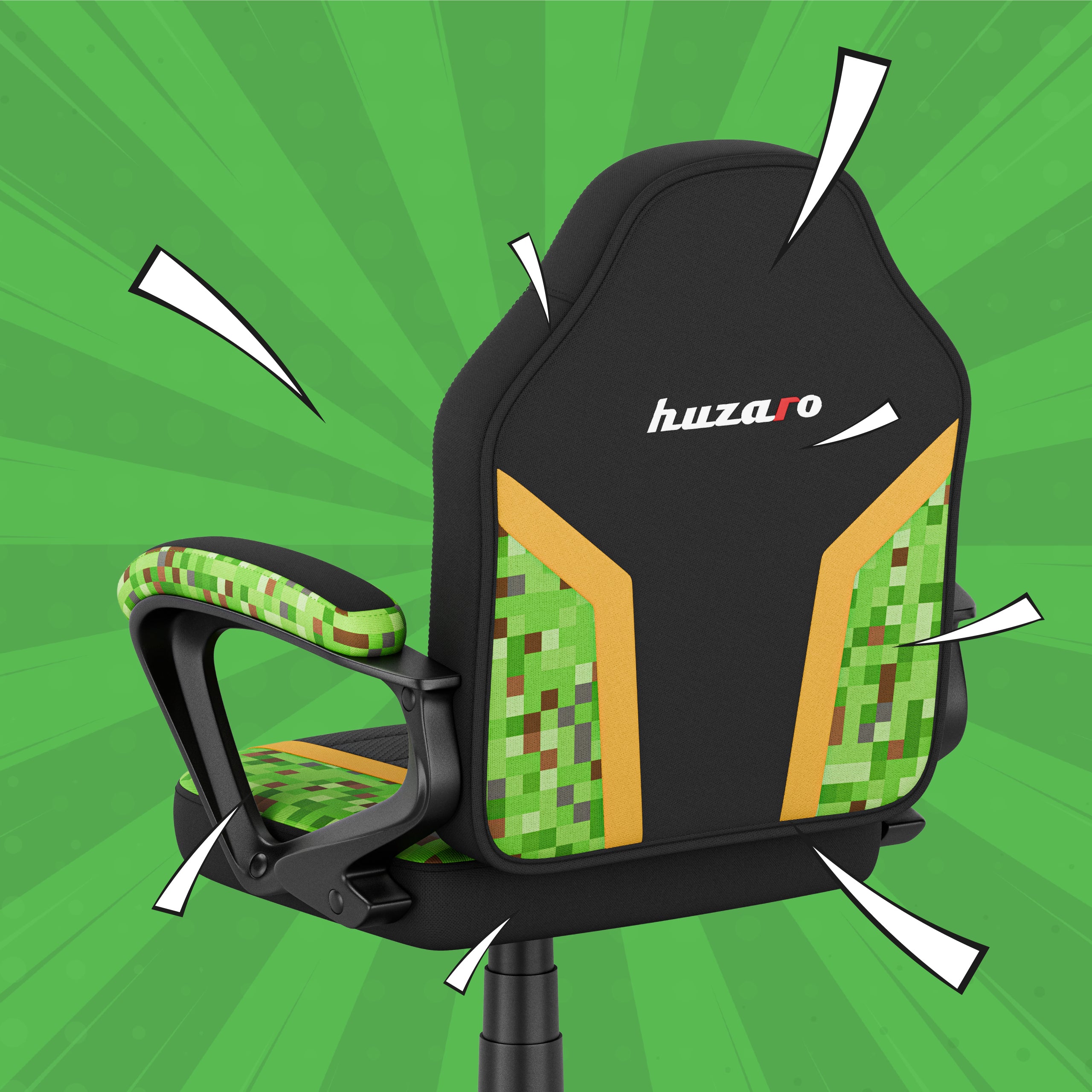 Poltrona da gaming per bambini HUZARO RANGER 1.0 Pixel Mesh