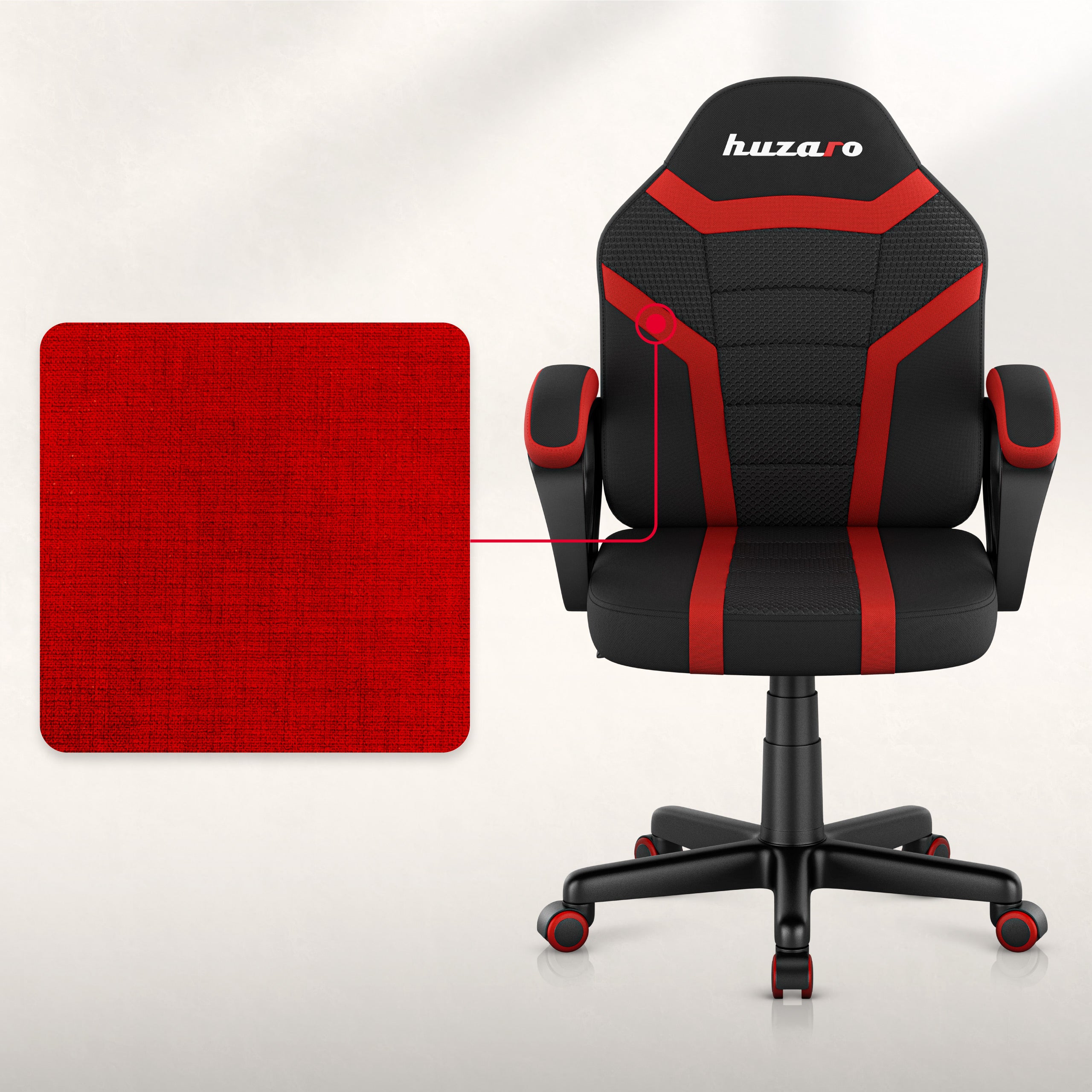 Poltrona da gaming per bambini HUZARO RANGER 1.0 Red Mesh