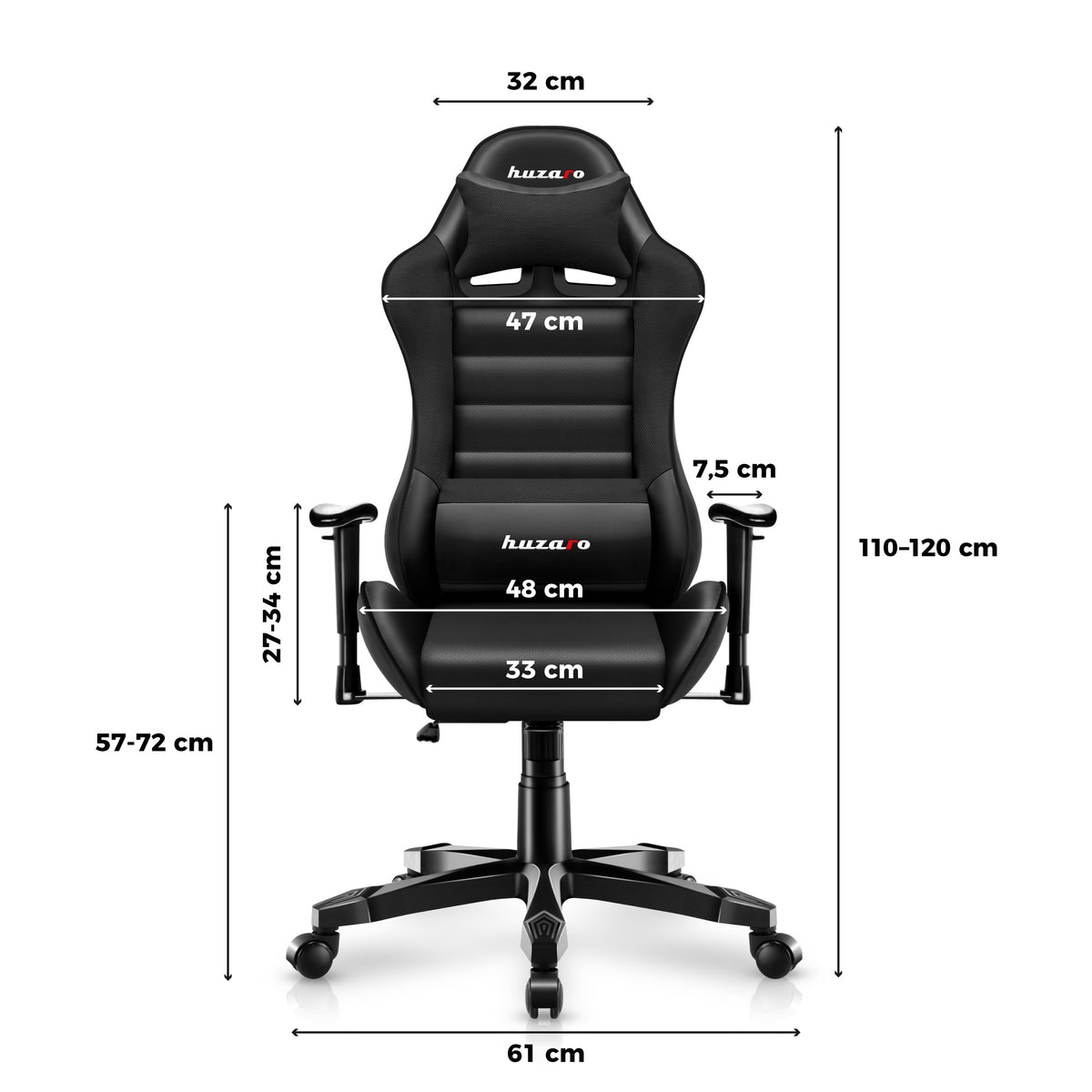 Poltrona da gaming per bambini HUZARO RANGER 6.0 Black