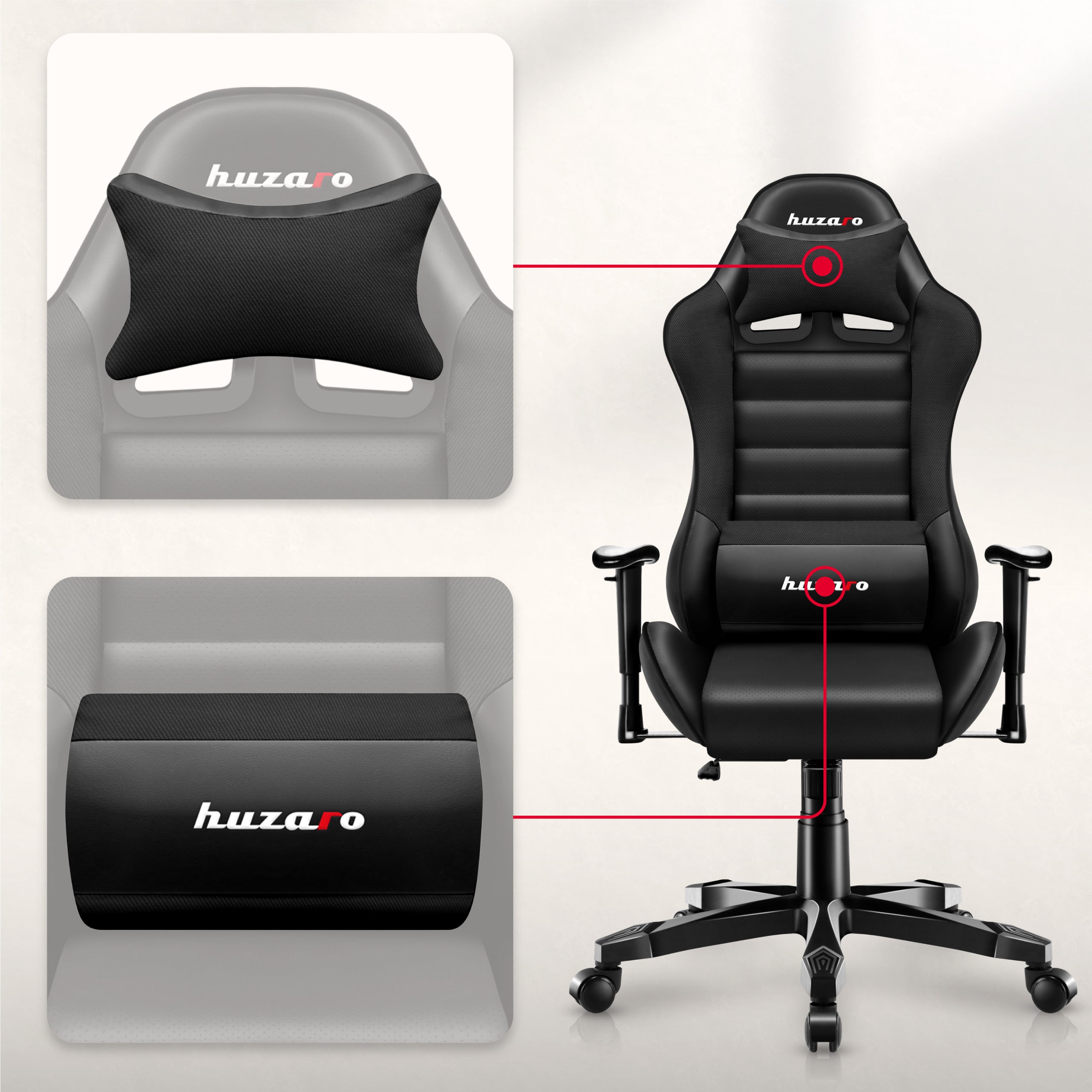Poltrona da gaming per bambini HUZARO RANGER 6.0 Black