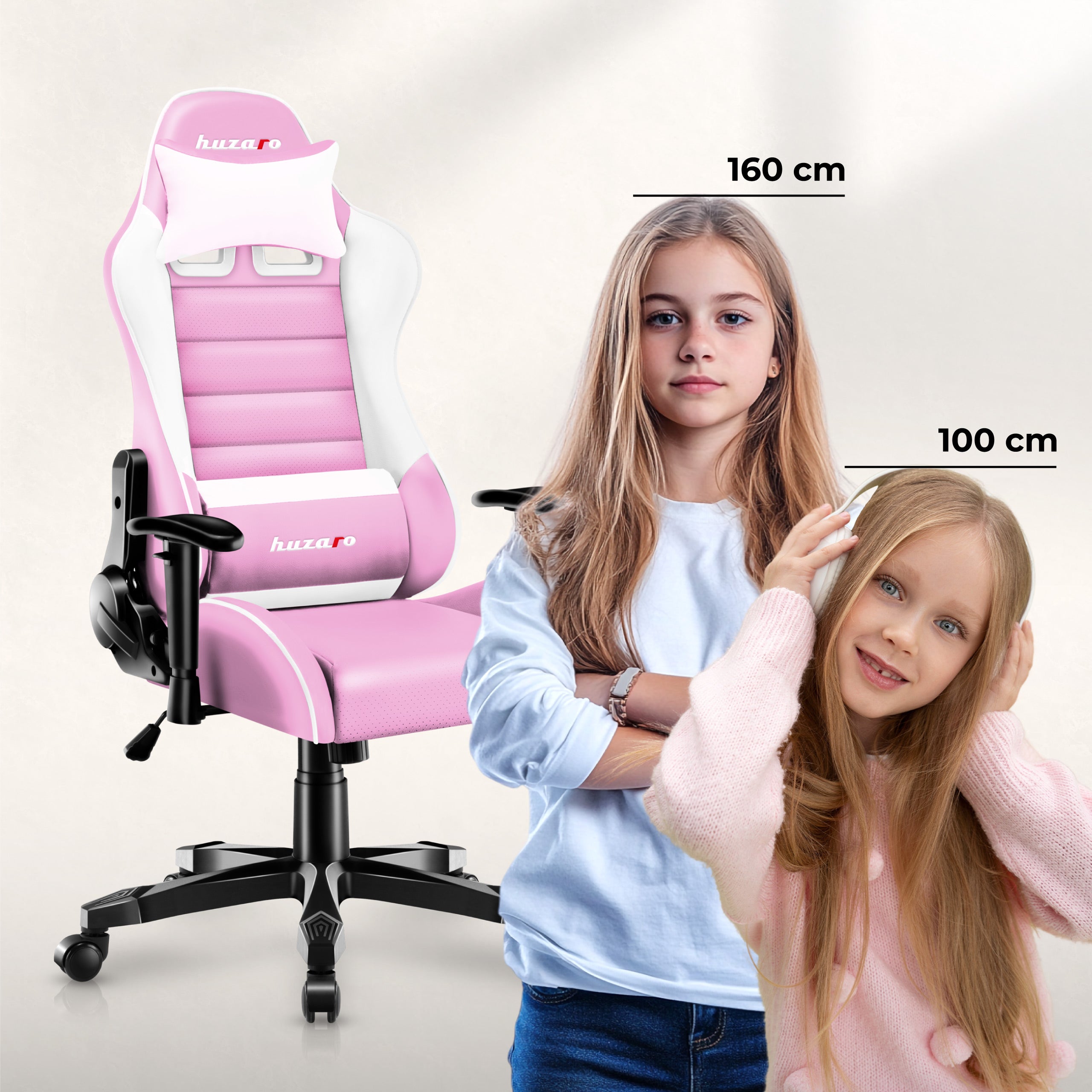Poltrona da gaming per bambini HUZARO RANGER 6.0 Rosa
