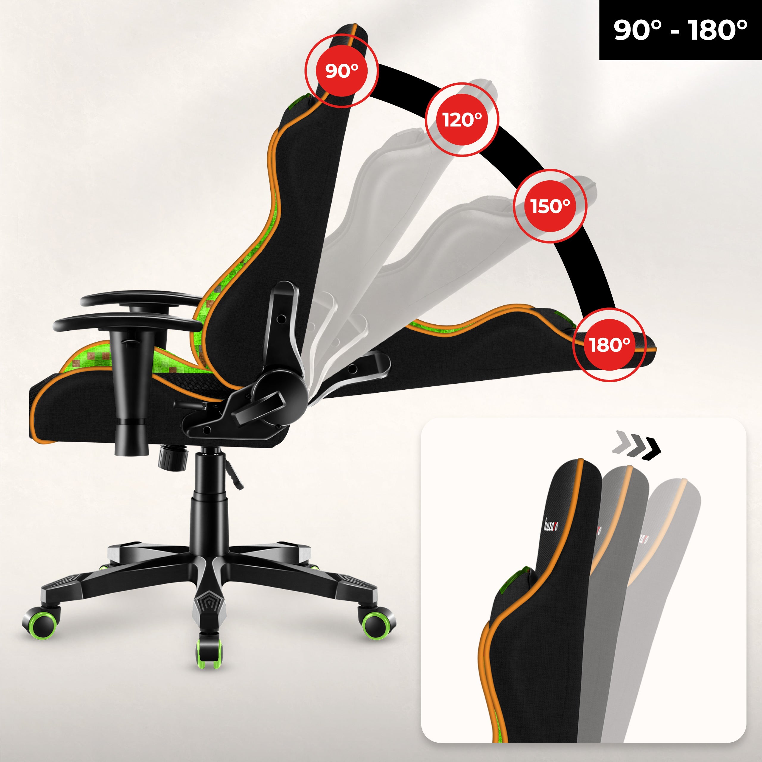 Poltrona da gaming per bambini HUZARO RANGER 6.0 Pixel Mesh