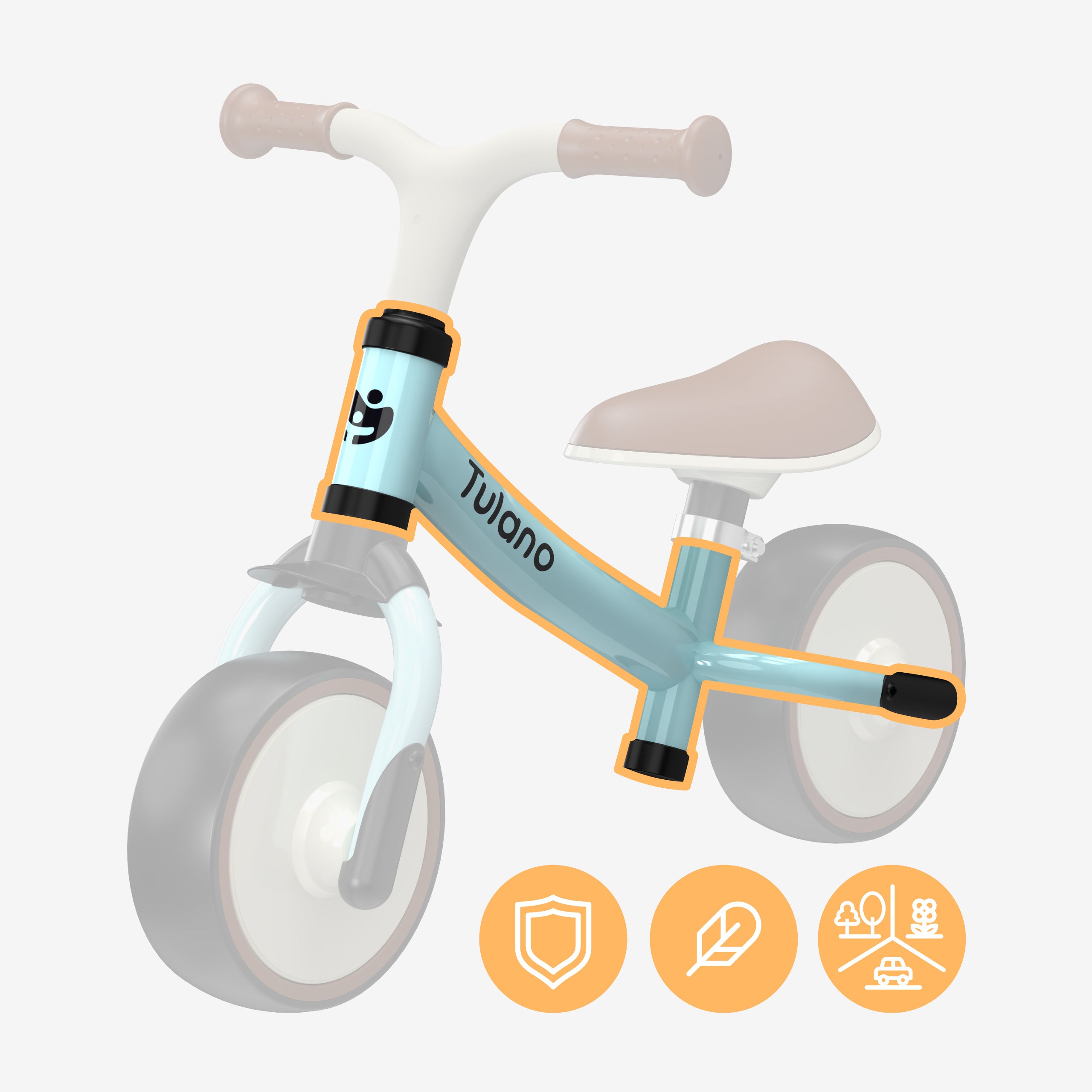 Bicicletta senza pedali Tulano Scout 15 Blue
