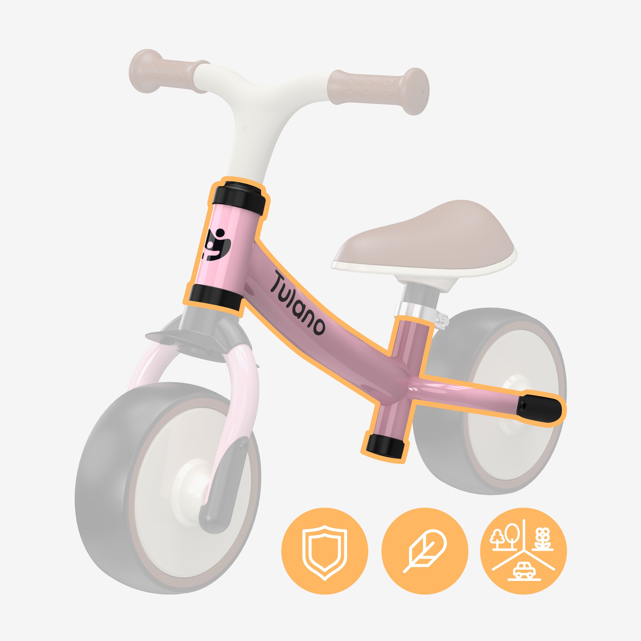 Bicicletta senza pedali Tulano Scout 15 Pink